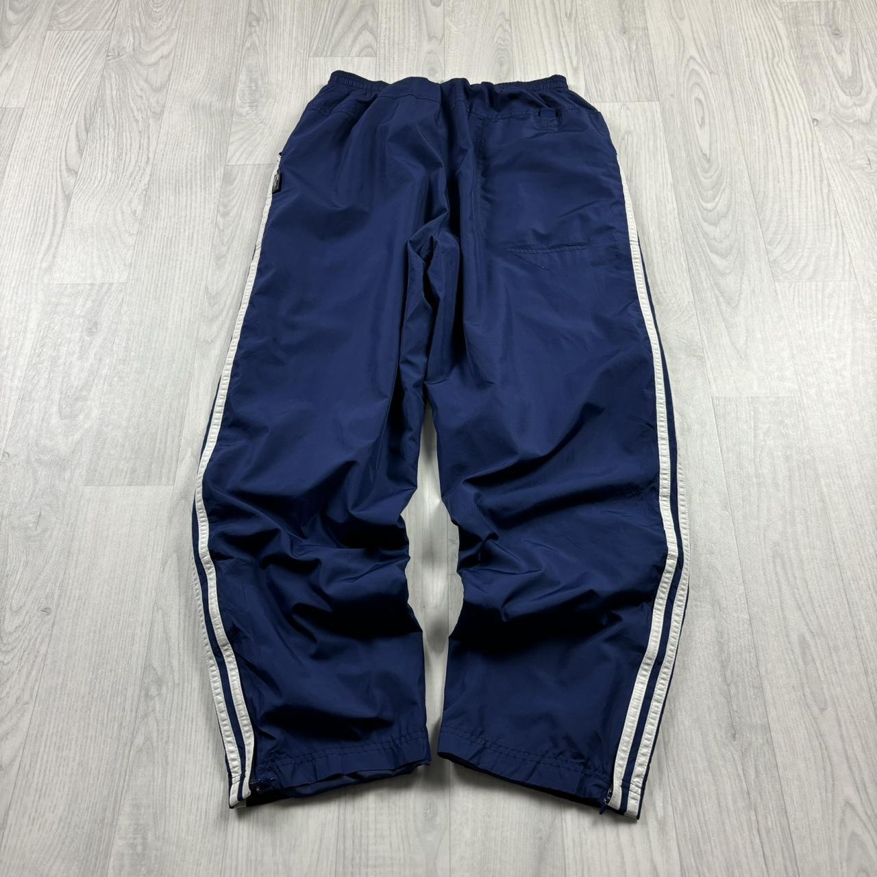VINTAGE Y2K ADIDAS BAGGY TRACKSUIT BOTTOMS NAVY BLUE