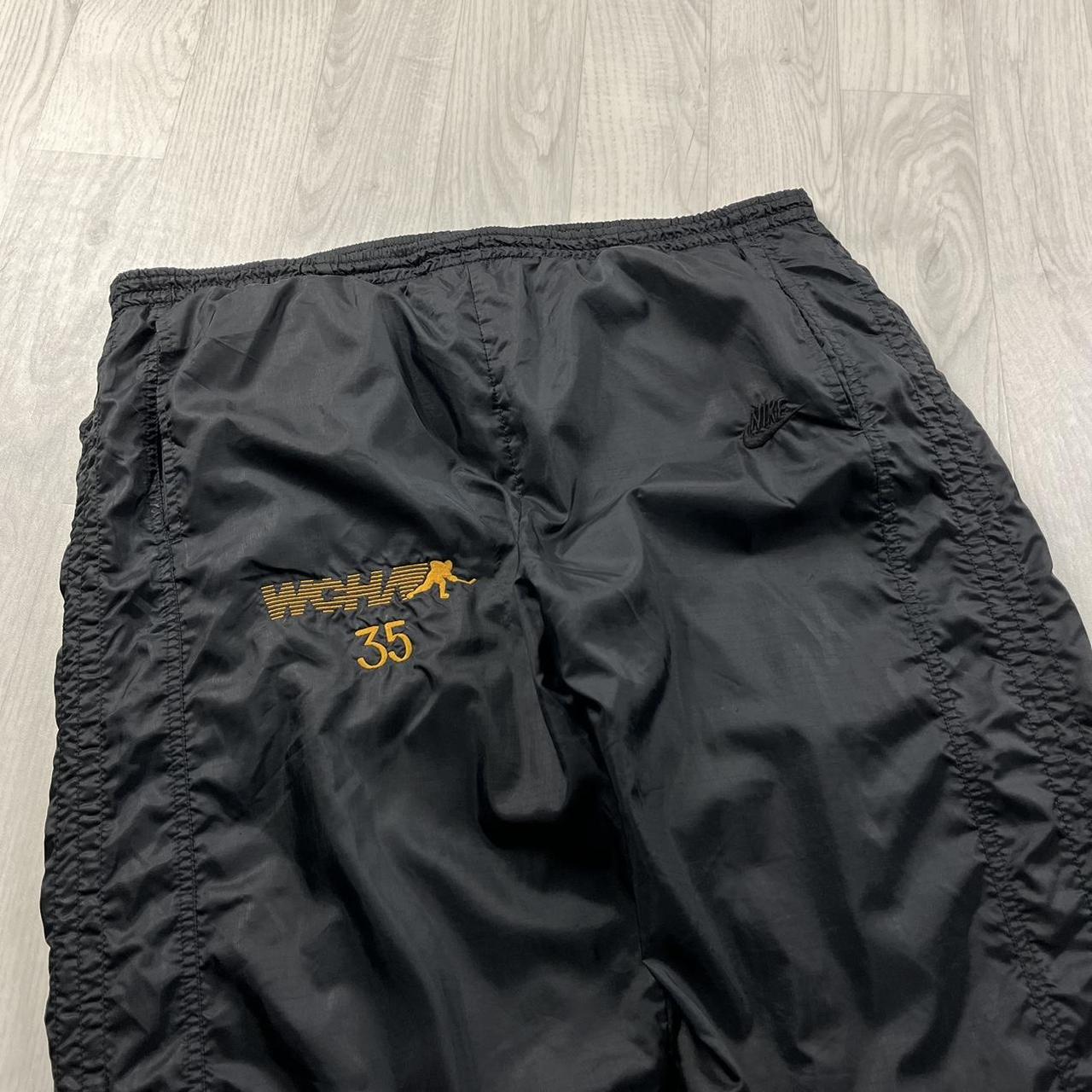 VINTAGE 90s NIKE BAGGY TRACKSUIT BOTTOMS BLACK