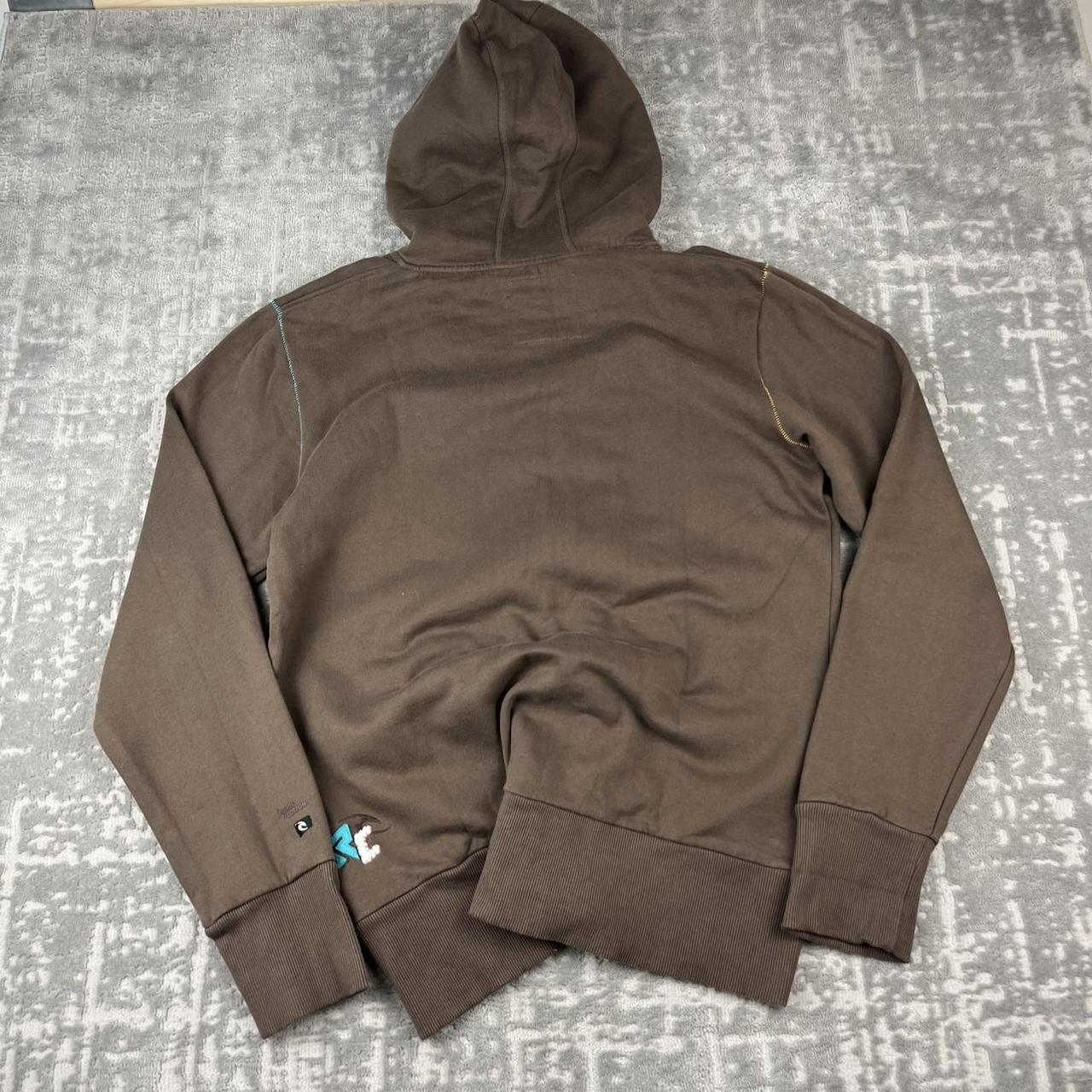 VINTAGE Y2K RIPCURL SPELL OUT ZIP UP HOODIE BROWN