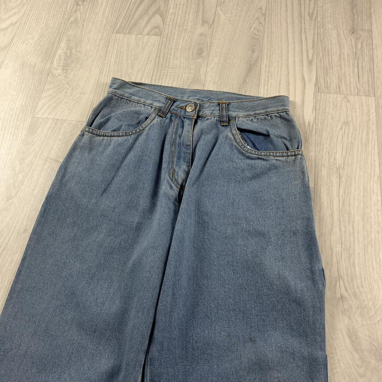 VINTAGE BAGGY WIDE LEG CARPENTER JEANS LIGHT BLUE (26x31)
