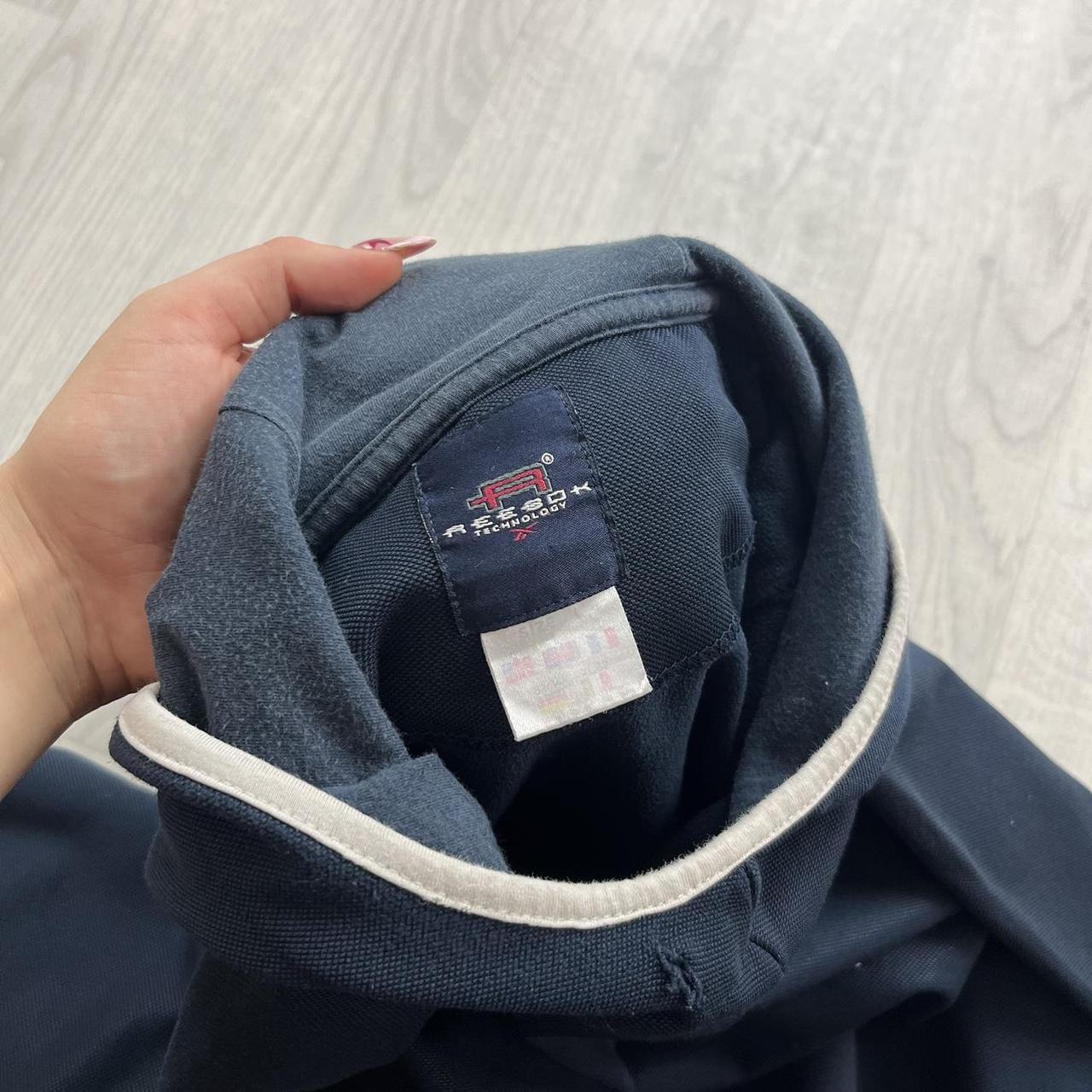 VINTAGE Y2K REEBOK SPELL OUT HOODIE NAVY