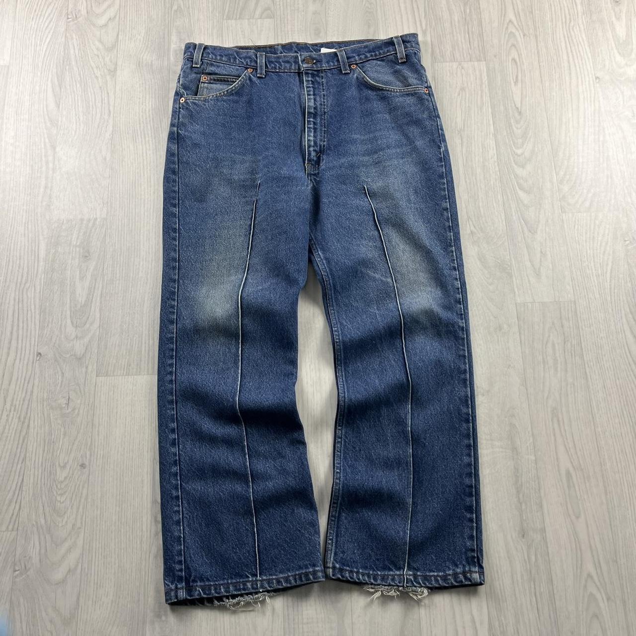 VINTAGE LEVIS ORANGE TABS STRAIGHT BOOTCUT JEANS BLUE
