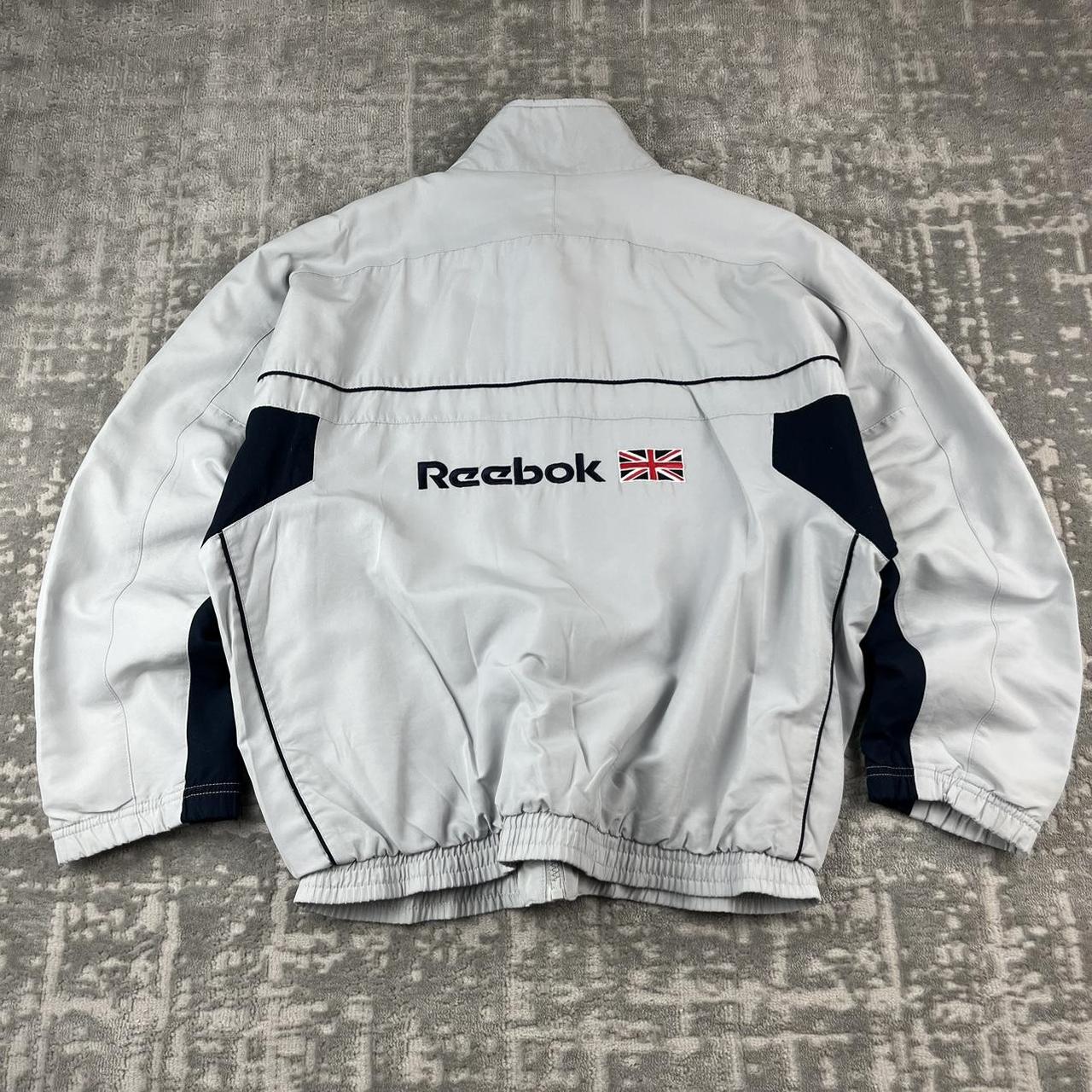 VINTAGE Y2K REEBOK WINDBREAKER TRACKSUIT SPORTY JACKET GREY