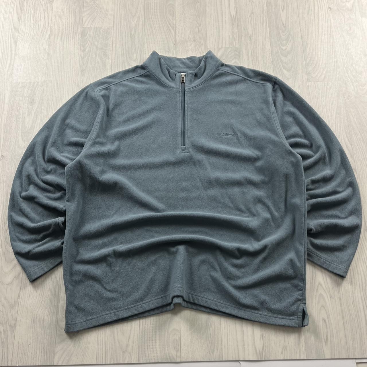 VINTAGE Y2K COLUMBIA QUARTER ZIP FLEECE SWEATSHIRT BLUE