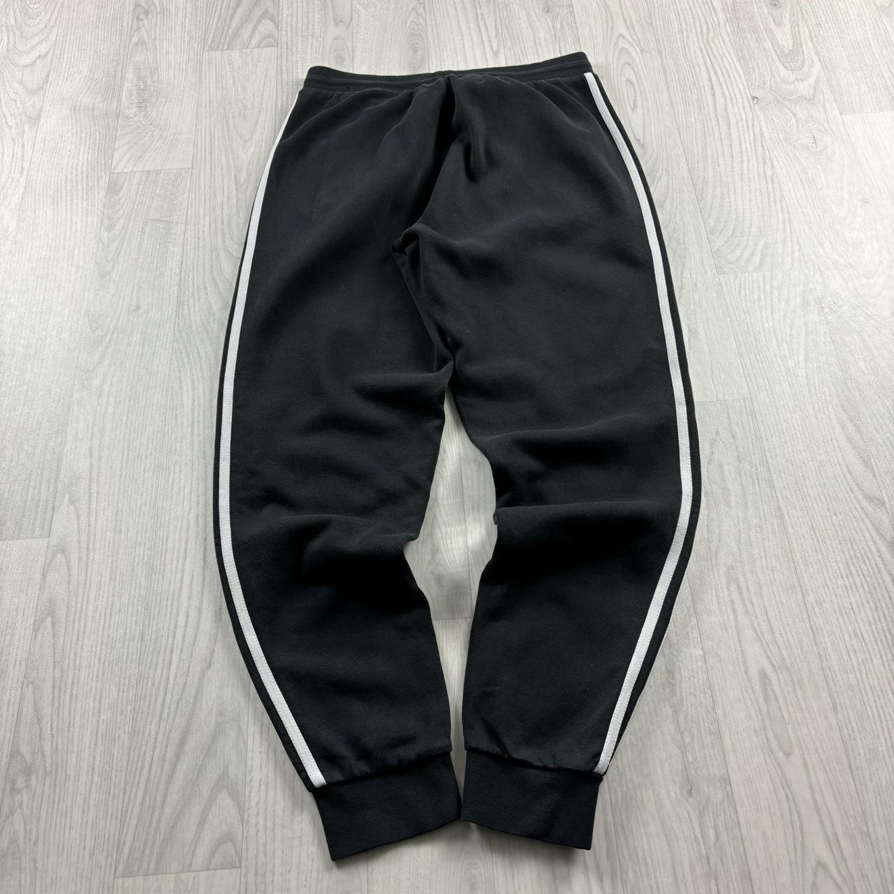 ADIDAS CUFFED BAGGY COTTON SWEATPANTS BLACK