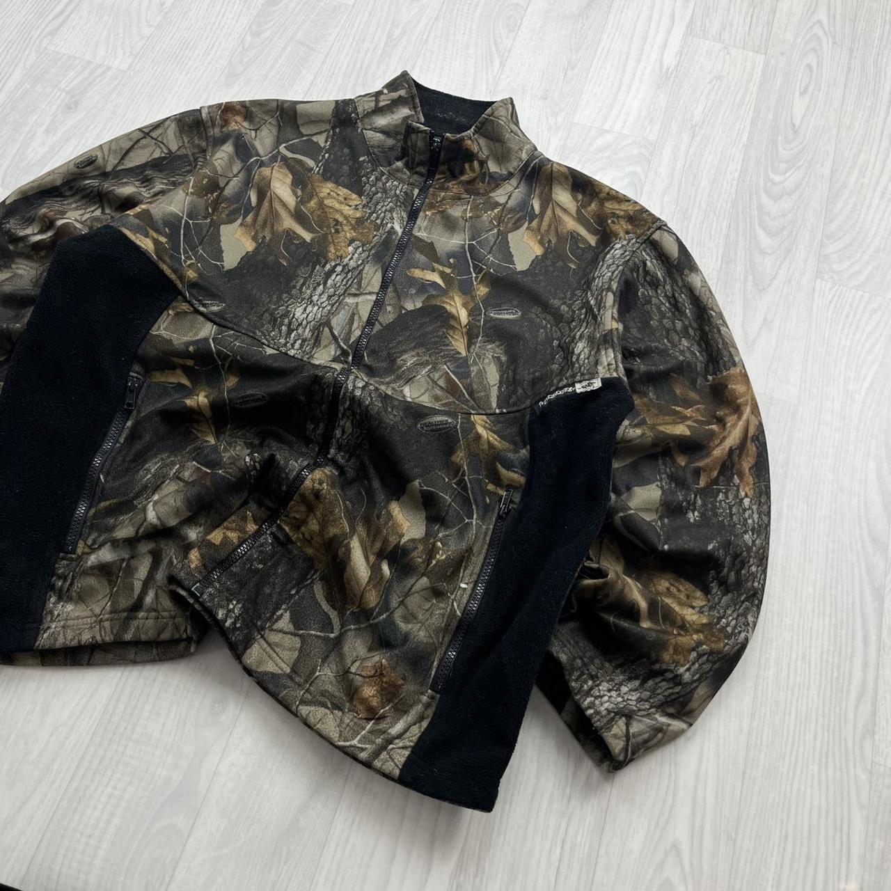 VINTAGE Y2K REALTREE CAMO ZIP UP FLEECE BLACK