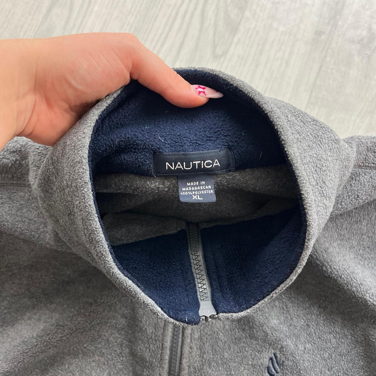 VINTAGE Y2K NAUTICA QUARTER ZIP FLEECE GREY