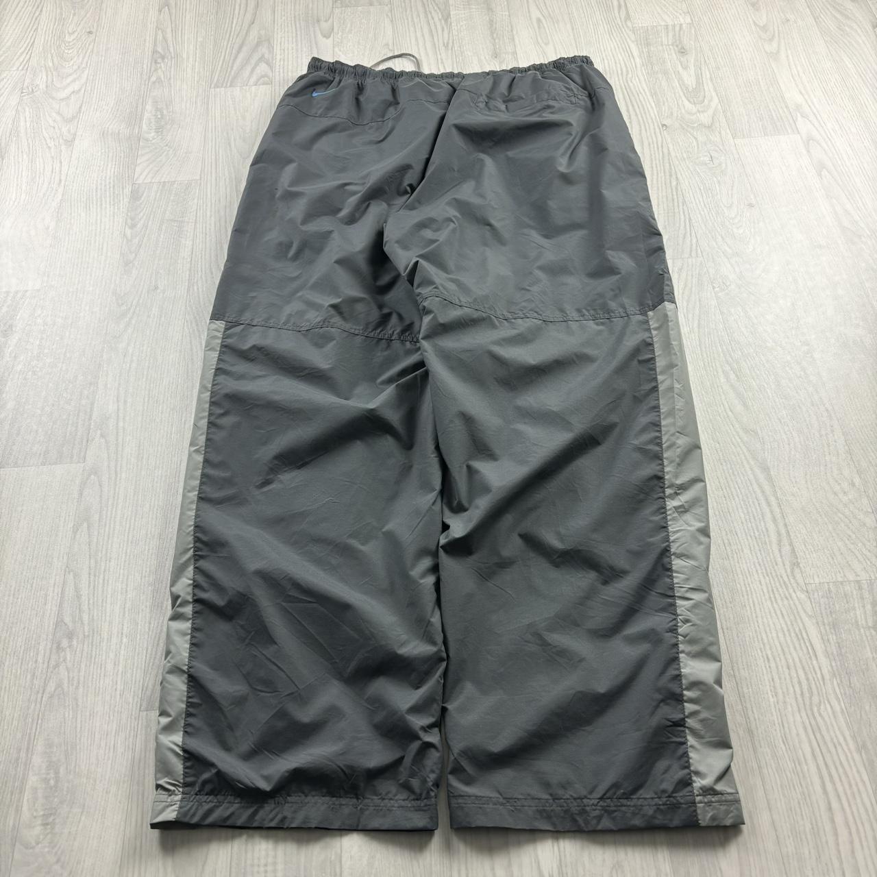 VINTAGE Y2K NIKE WIDE LEG BAGGY TRACKSUIT BOTTOMS GREY