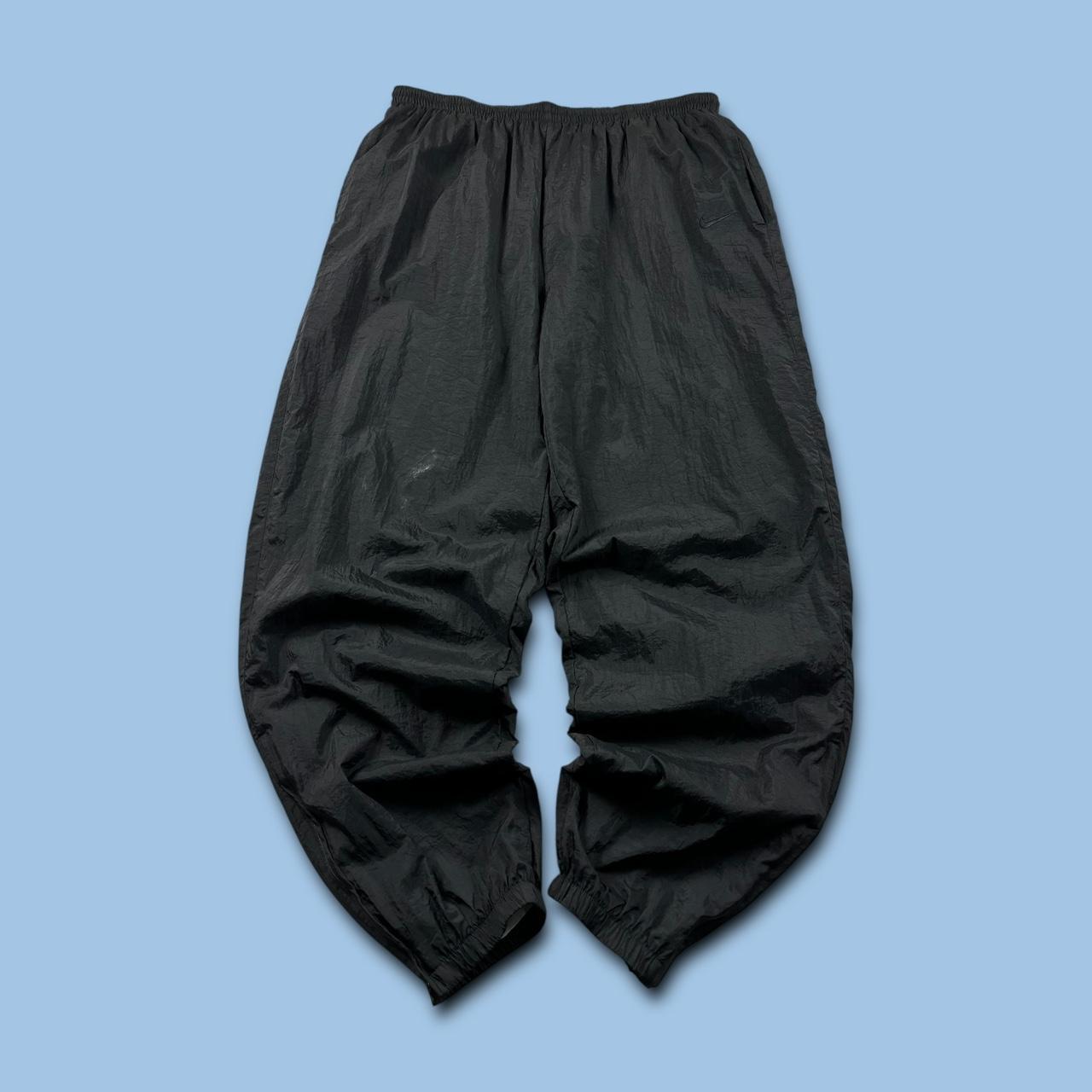 VINTAGE 90s NIKE BAGGY TRACKSUIT BOTTOMS BLACK