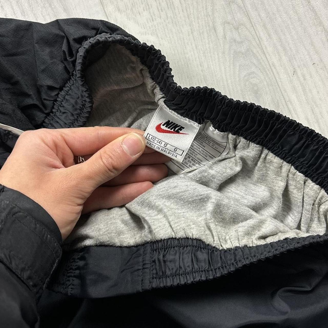 VINTAGE 90s NIKE BAGGY TRACKSUIT BOTTOMS BLACK