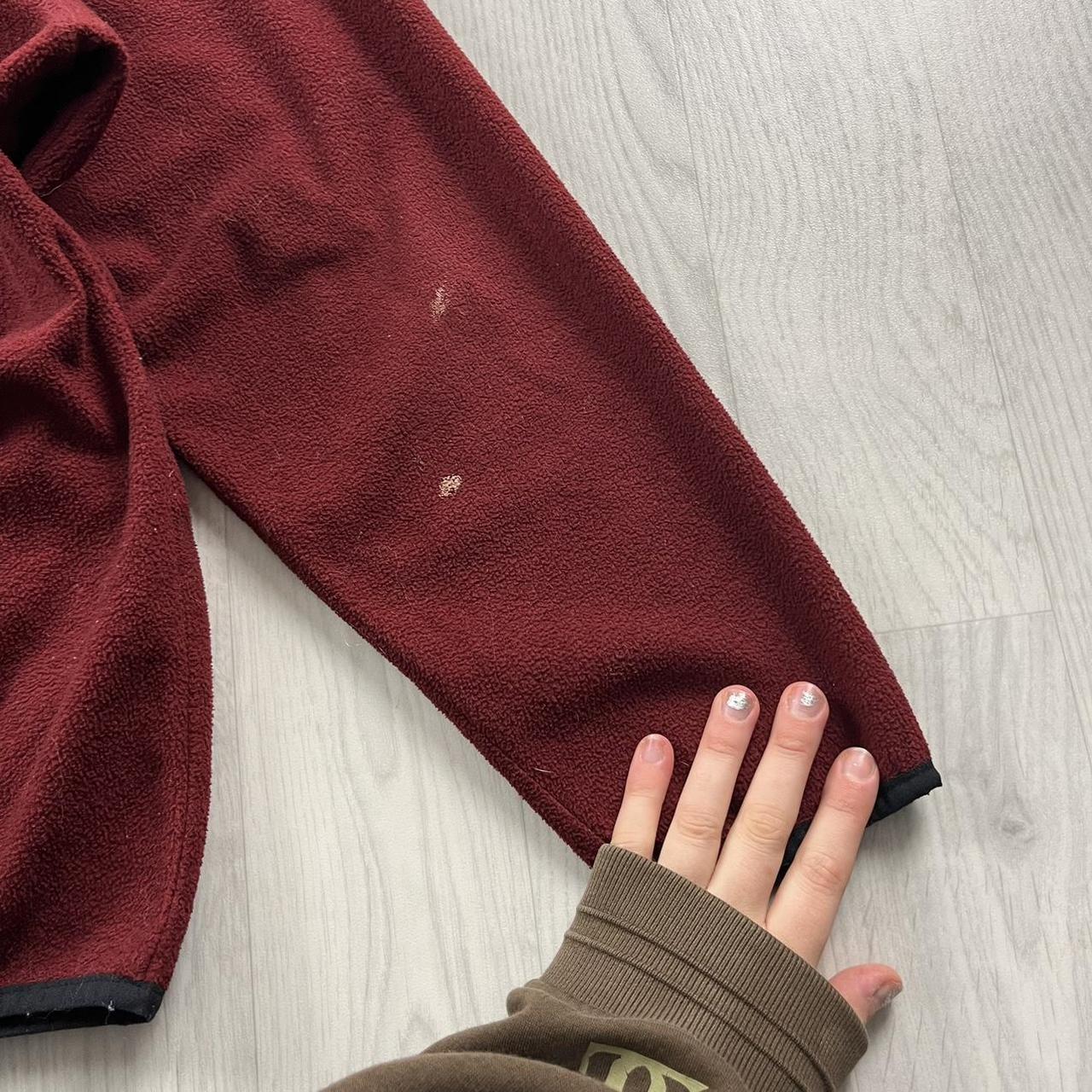 VINTAGE Y2K TIMBERLAND ZIP UP FLEECE BURGUNDY