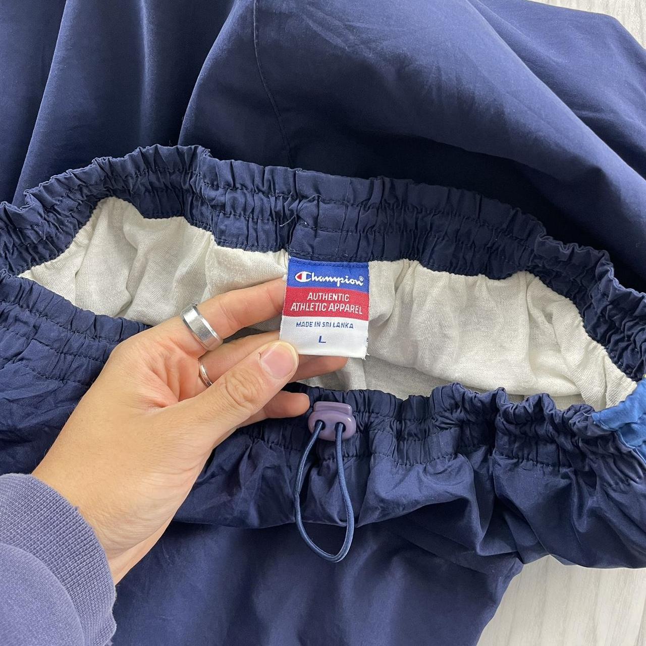 VINTAGE 00s CHAMPION CARGO BAGGY TRACKSUIT BOTTOMS NAVY (L)