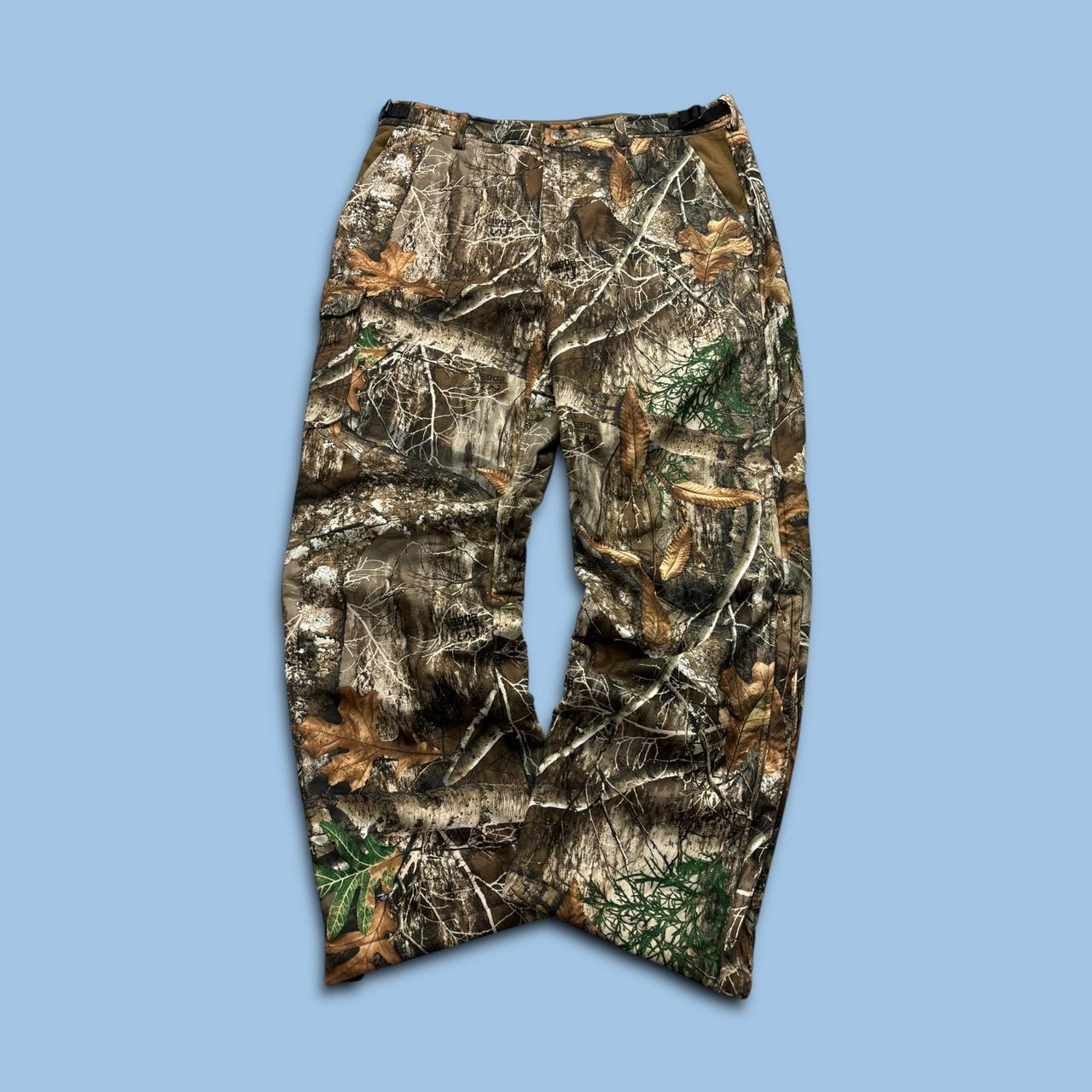 VINTAGE REALTREE FLEECE LINED BAGGY CAMO CARGO PANTS