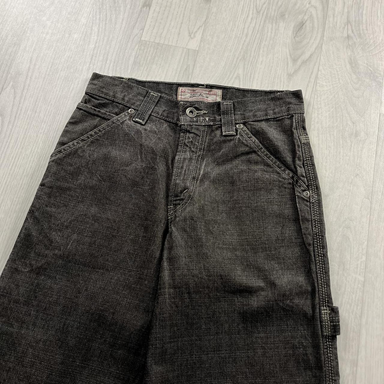VINTAGE LEVIS STRAIGHT LEG CARPENTER JEANS FADED BLACK