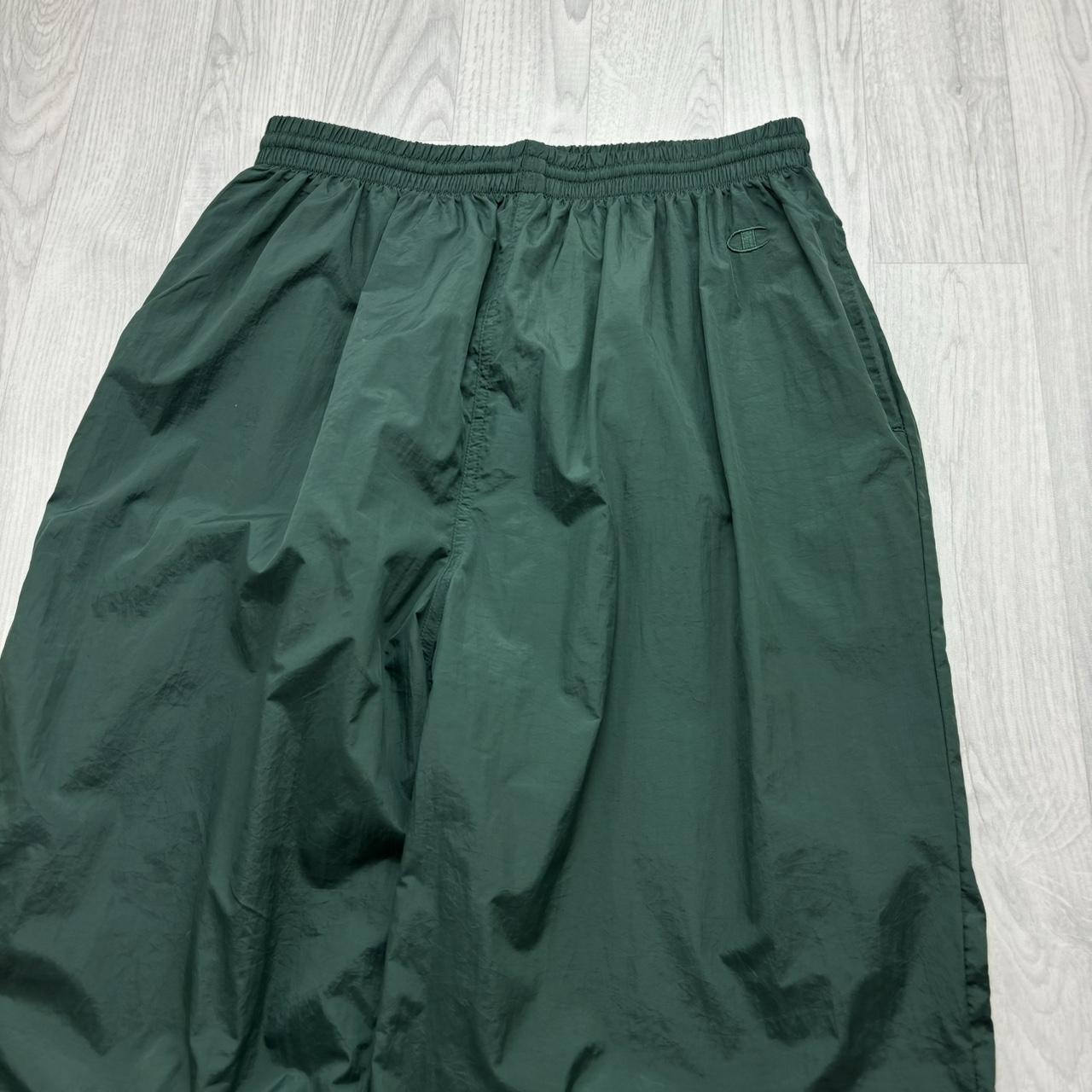 VINTAGE Y2K CHAMPION BAGGY SHELL TRACKSUIT BOTTOMS GREEN