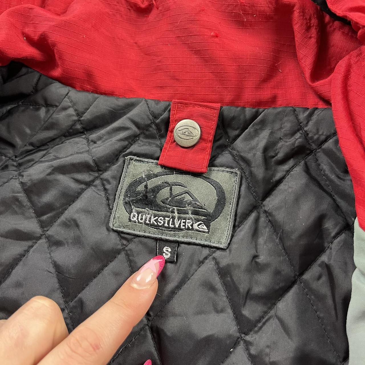 VINTAGE 00s QUIKSILVER TECHNICAL JACKET RED GREY
