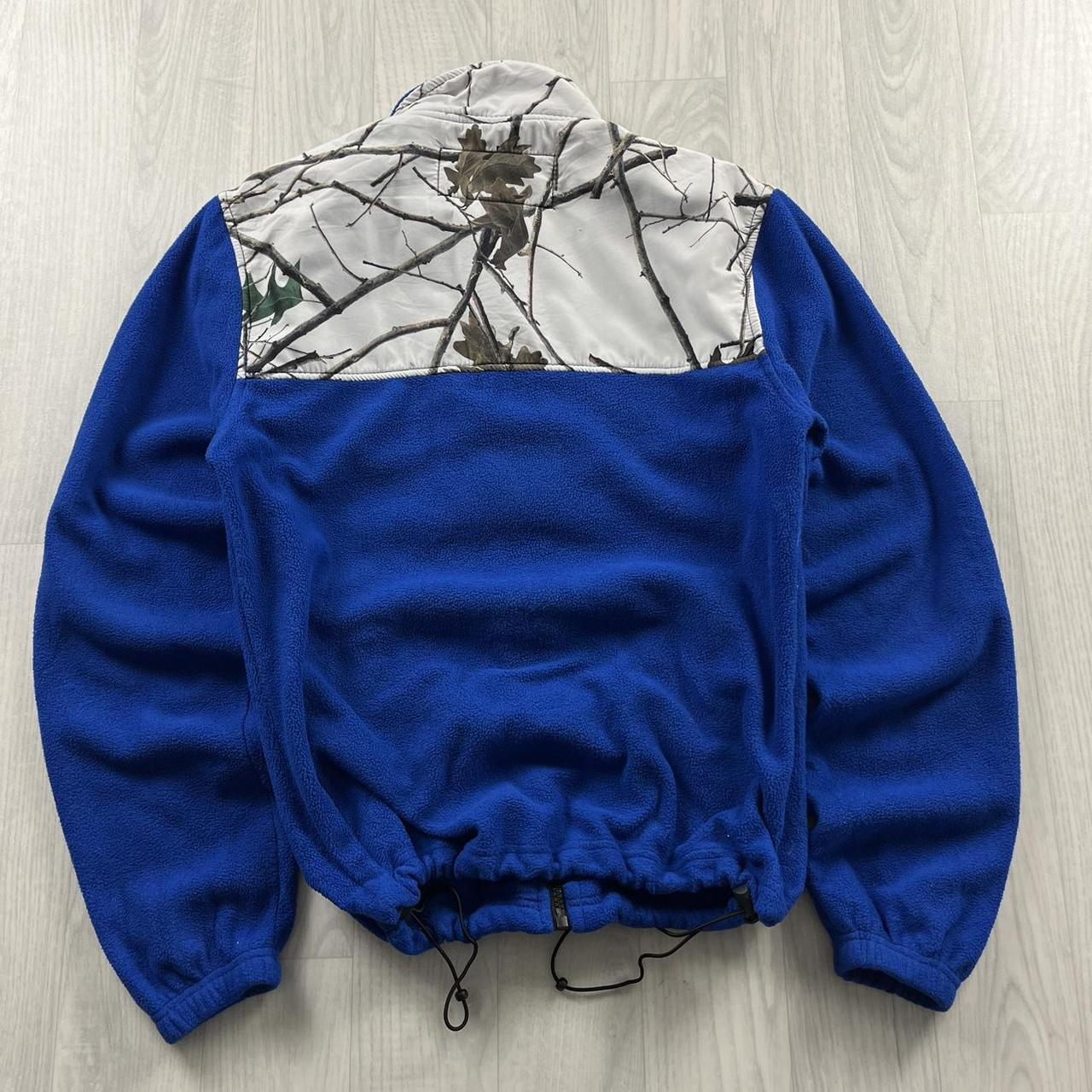 VINTAGE REALTREE ZIP UP FLEECE JACKET CAMO BLUE