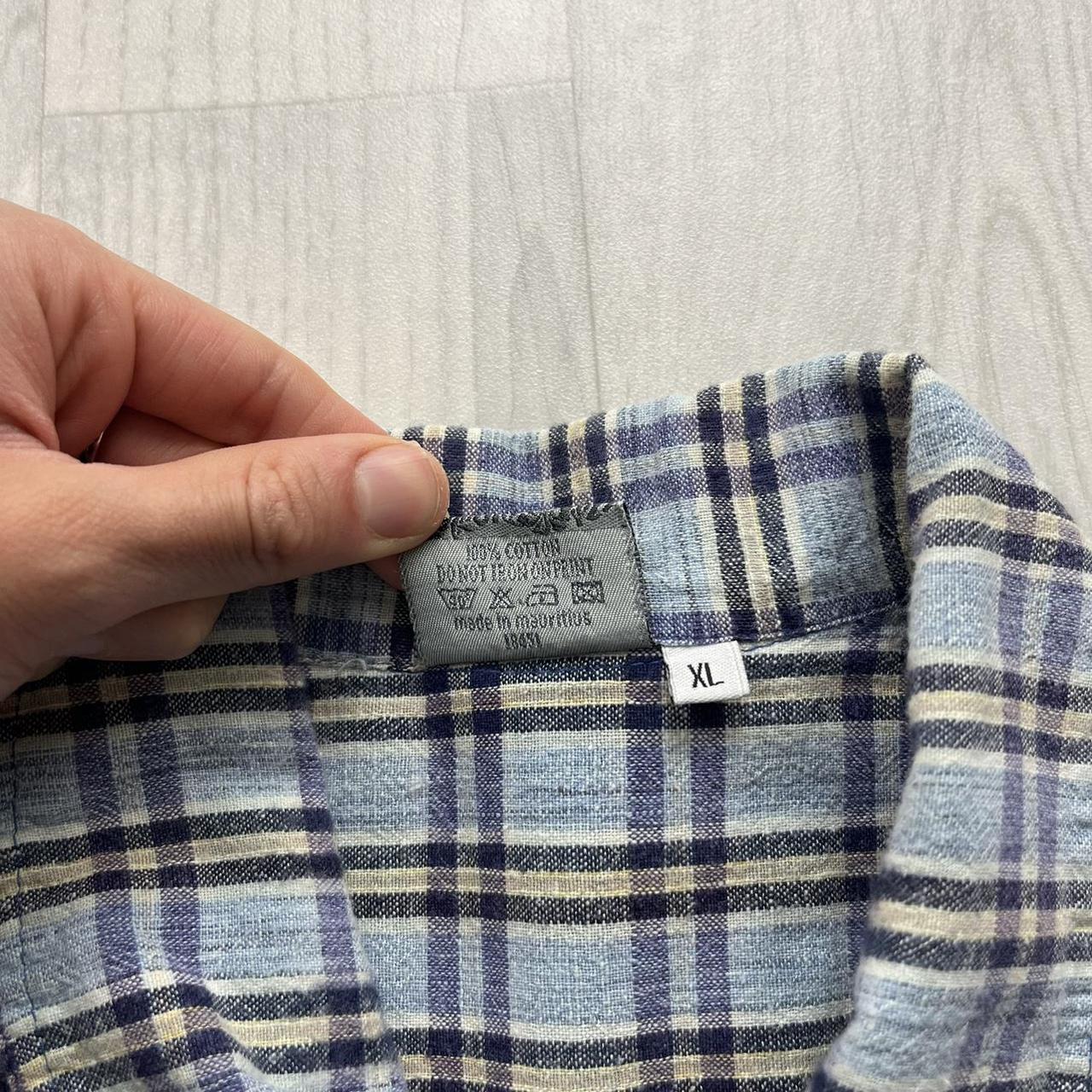VINTAGE 90s QUIKSILVER PLAID SHORT SLEEVE SHIRT BLUE