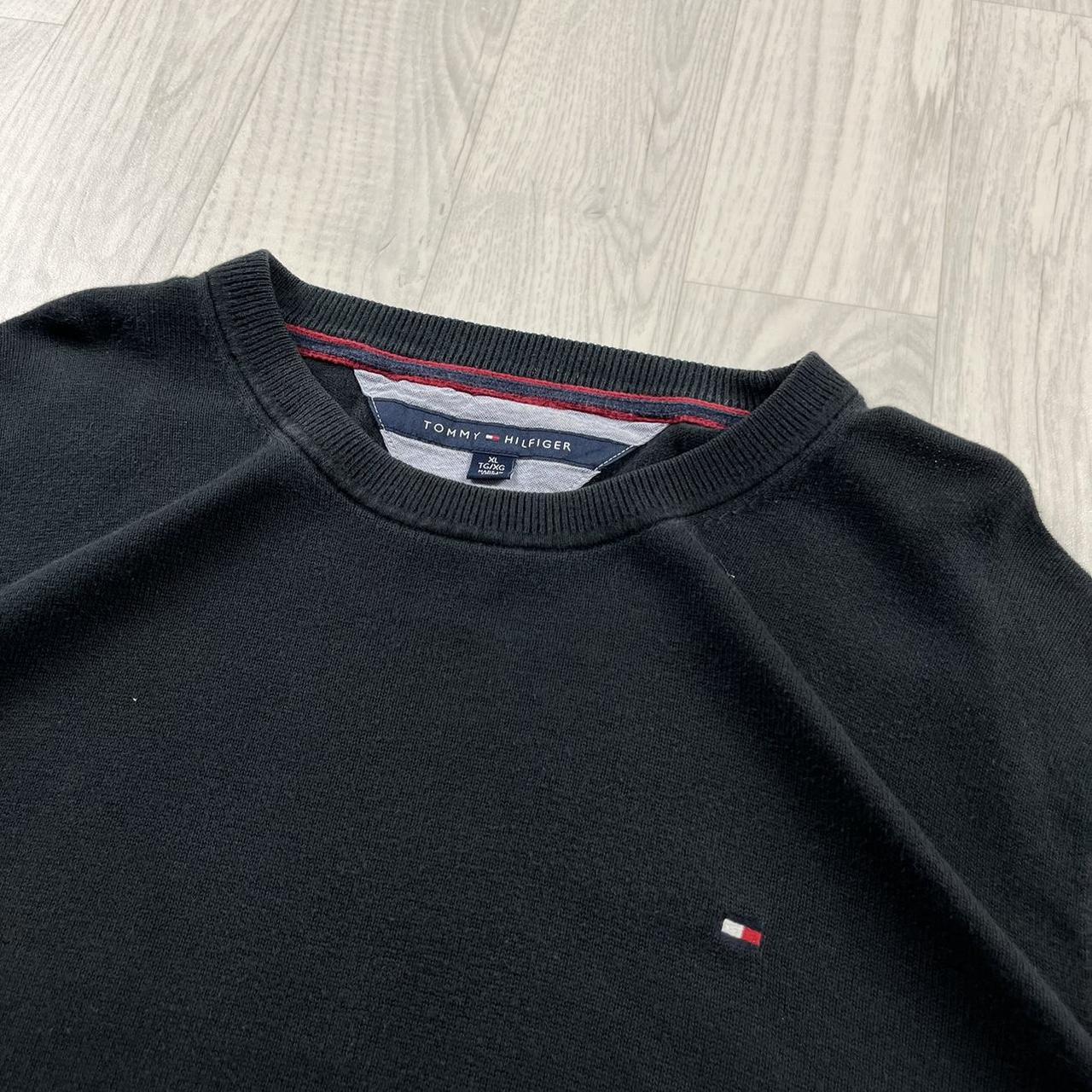 VINTAGE Y2K TOMMY HILFIGER KNITTED JUMPER BLACK