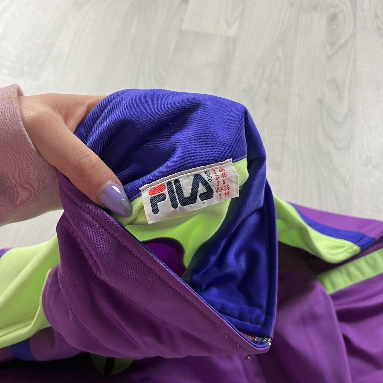 VINTAGE 00s FILA ZIP UP TRACK JACKET PURPLE