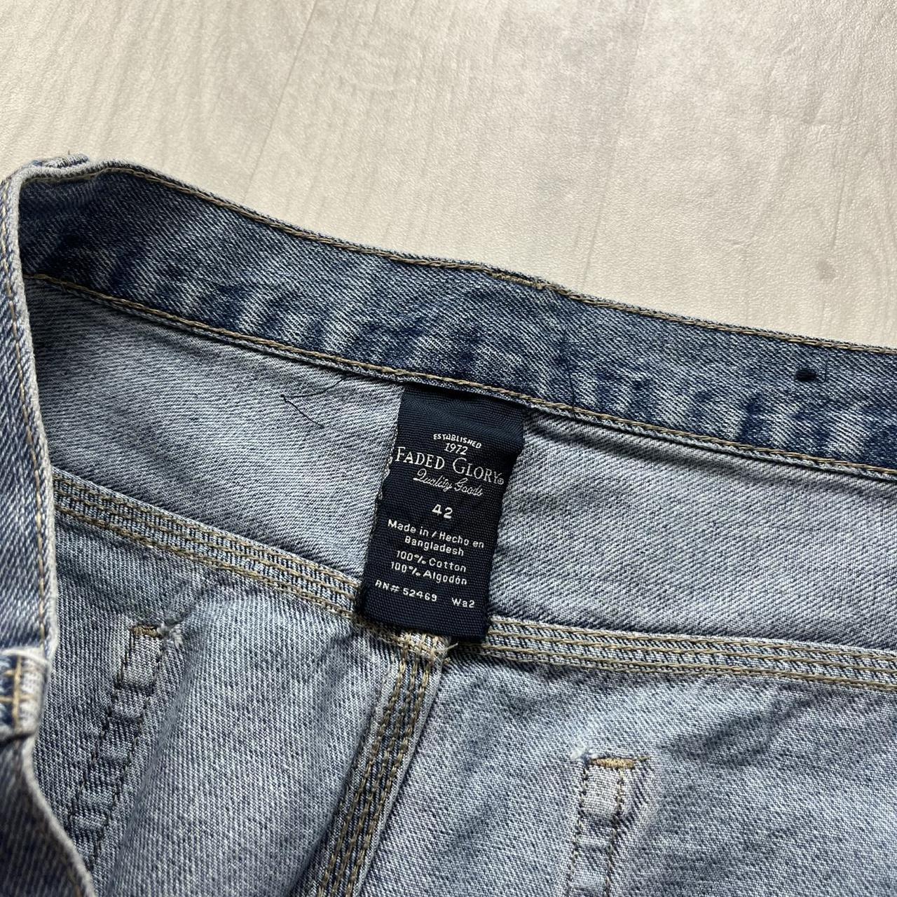 VINTAGE Y2K FADED GLORY BAGGY CARPENTER JORTS BLUE