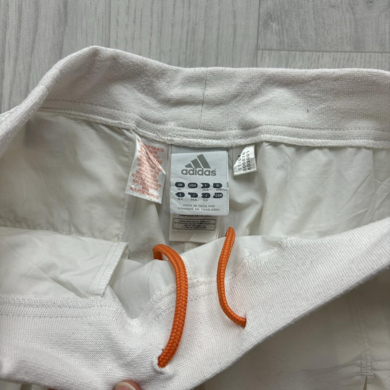 VINTAGE Y2K ADIDAS BAGGY TRACKSUIT BOTTOMS WHITE