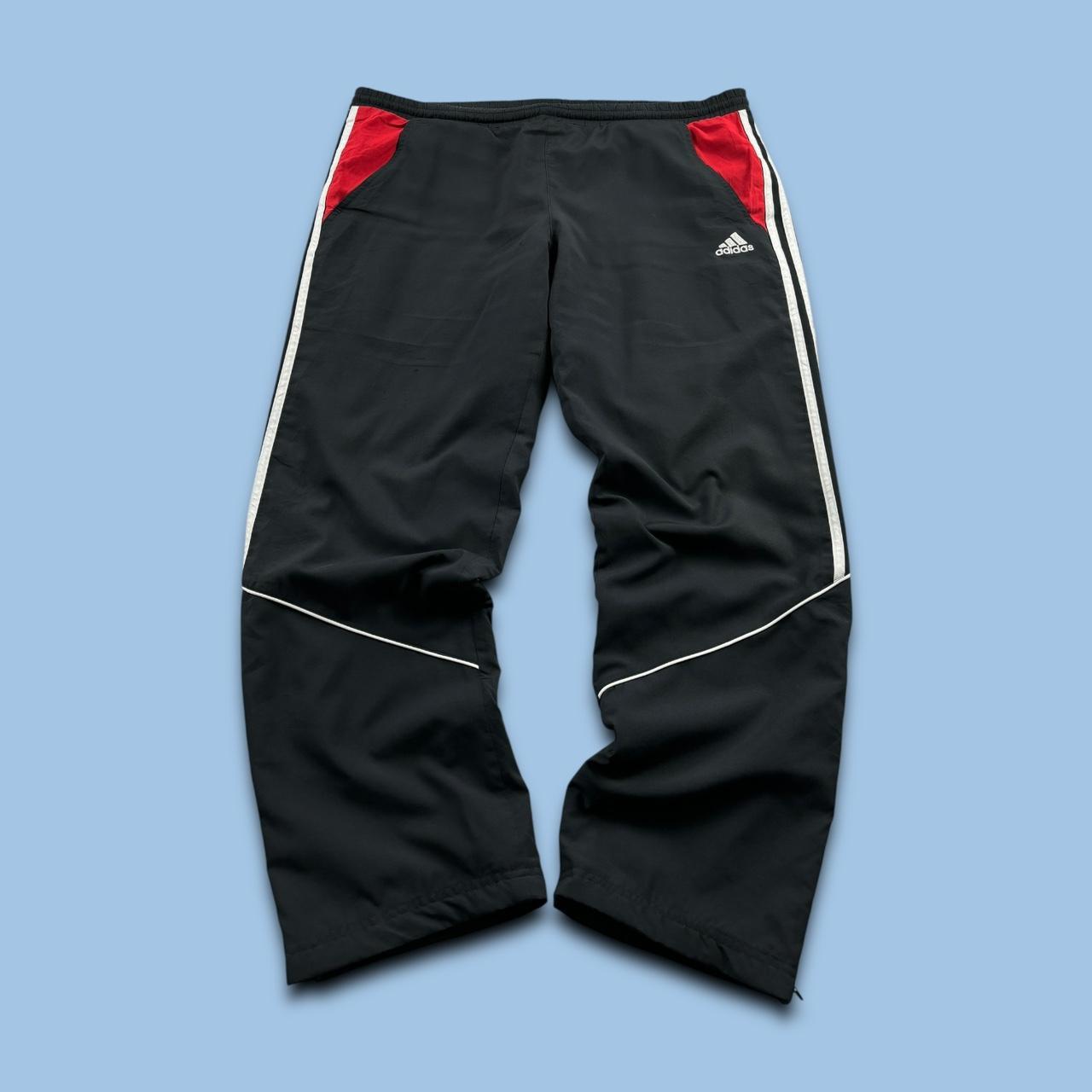 VINTAGE Y2K ADIDAS BAGGY TRACKSUIT BOTTOMS BLACK