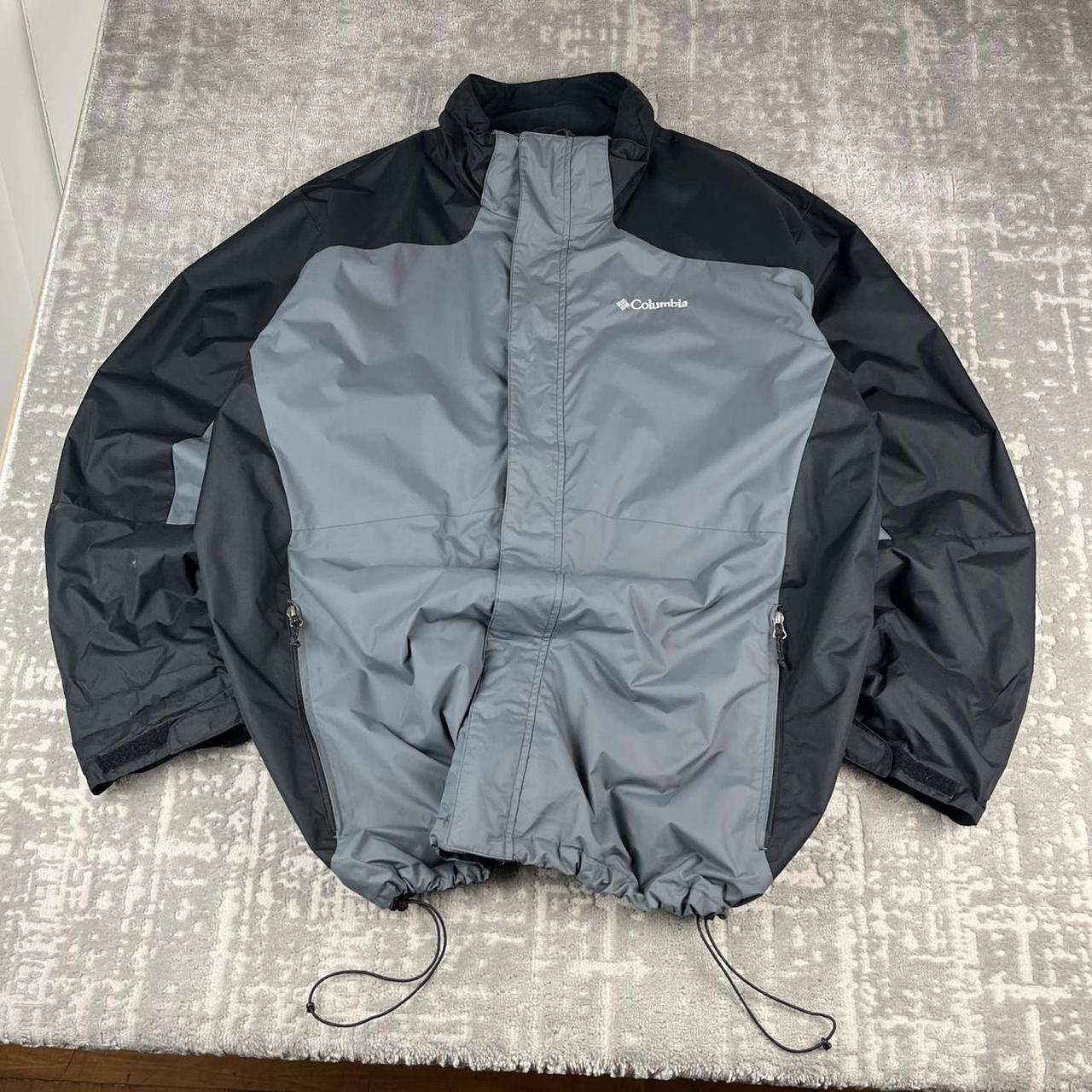 VINTAGE 00s COLUMBIA TECHNICAL NYLON UTILITY JACKET GREY BLACK
