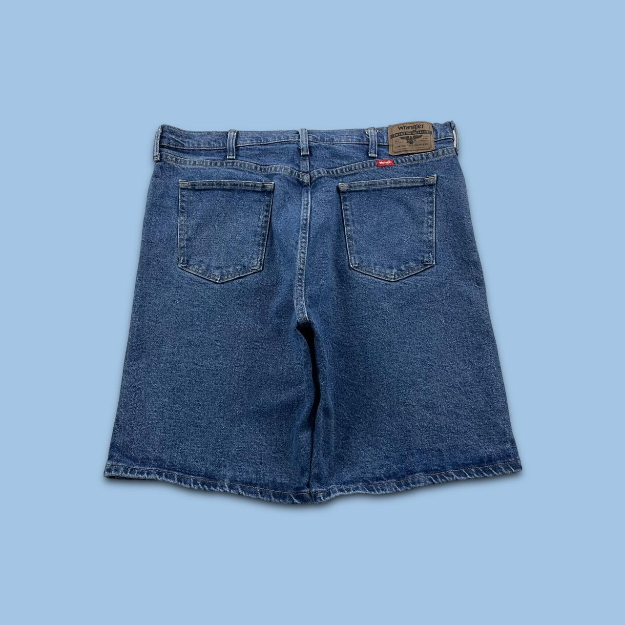 VINTAGE WRANGLER BAGGY LOOSE JORTS NAVY BLUE (38w)