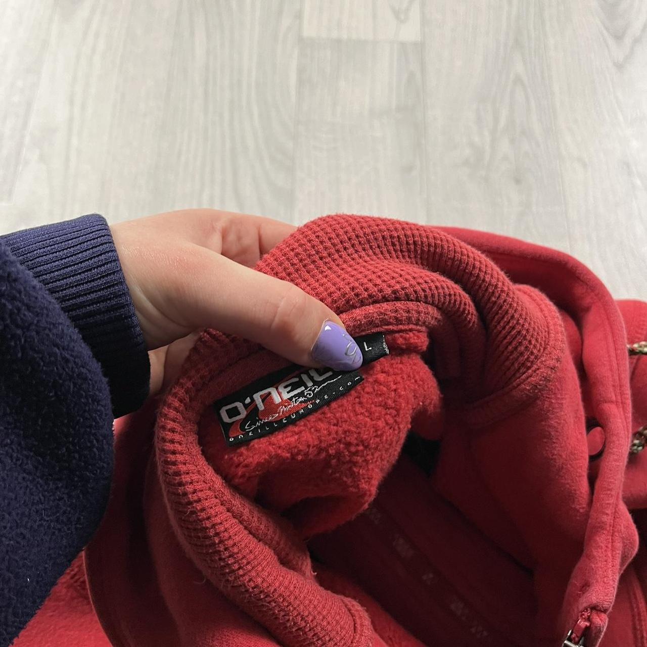 VINTAGE Y2K O’NEILL SPELL OUT ZIP HOODIE RED