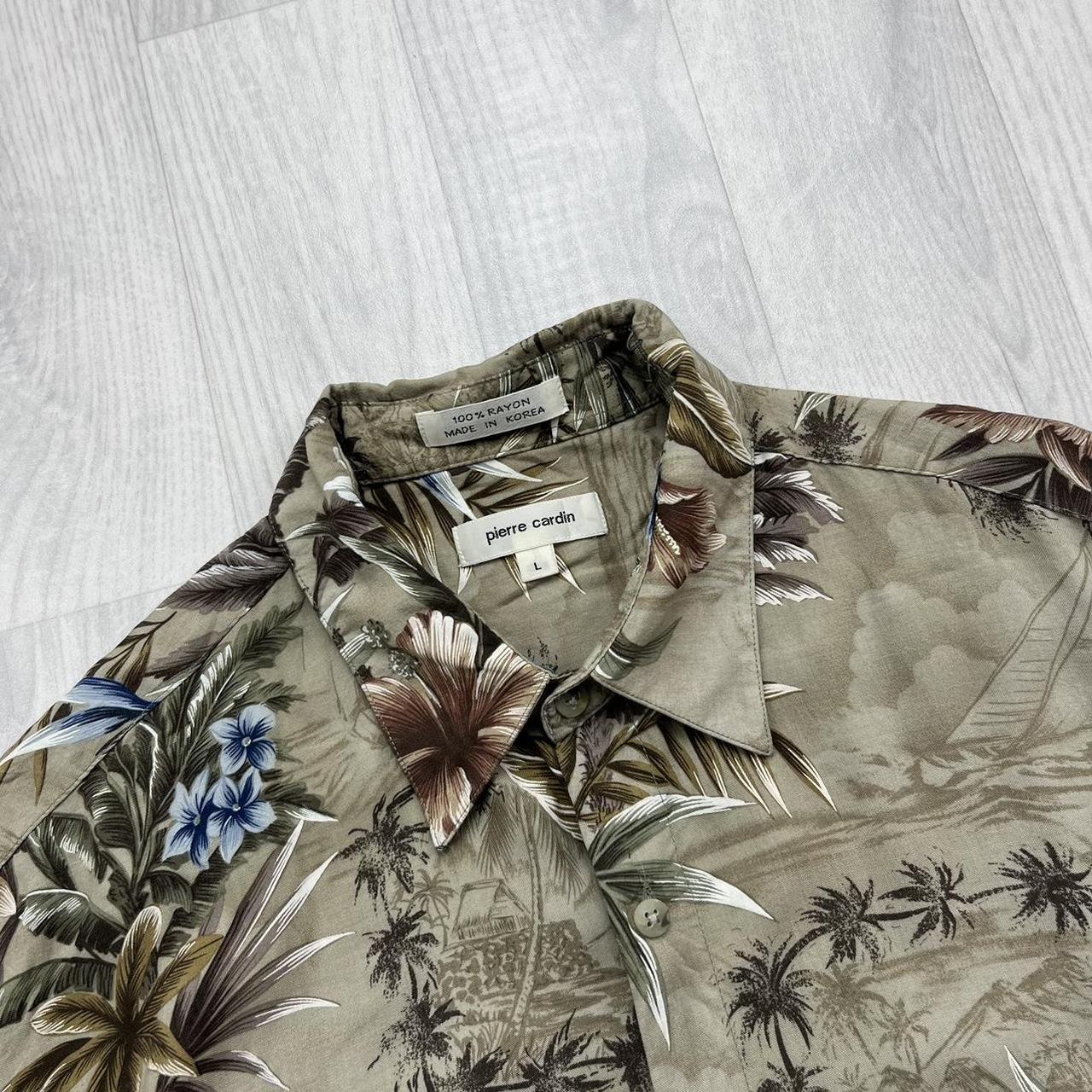 VINTAGE Y2K PIERRE CARDIN HAWAIIAN BUTTON UP SHORT SLEEVE SHIRT