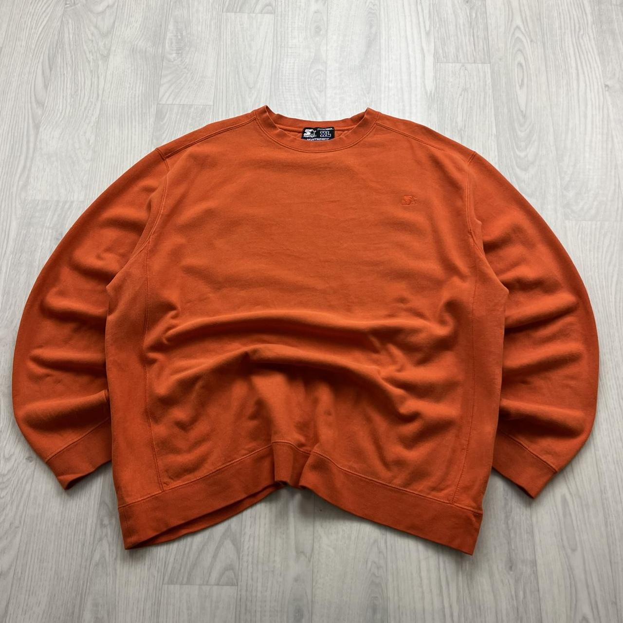 VINTAGE Y2K STARTER SWEATSHIRT ORANGE
