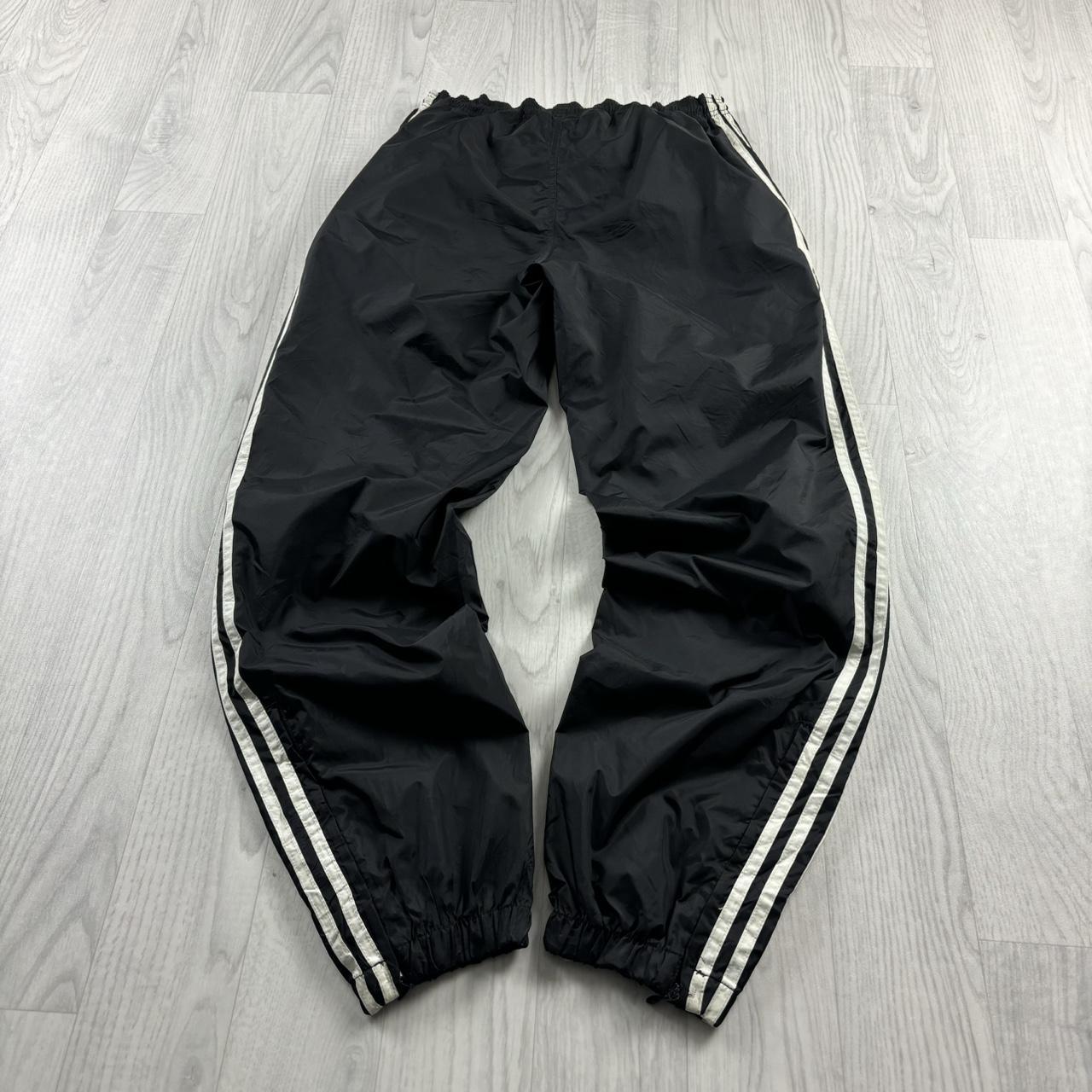 VINTAGE 90s ADIDAS BAGGY TRACKSUIT BOTTOMS BLACK