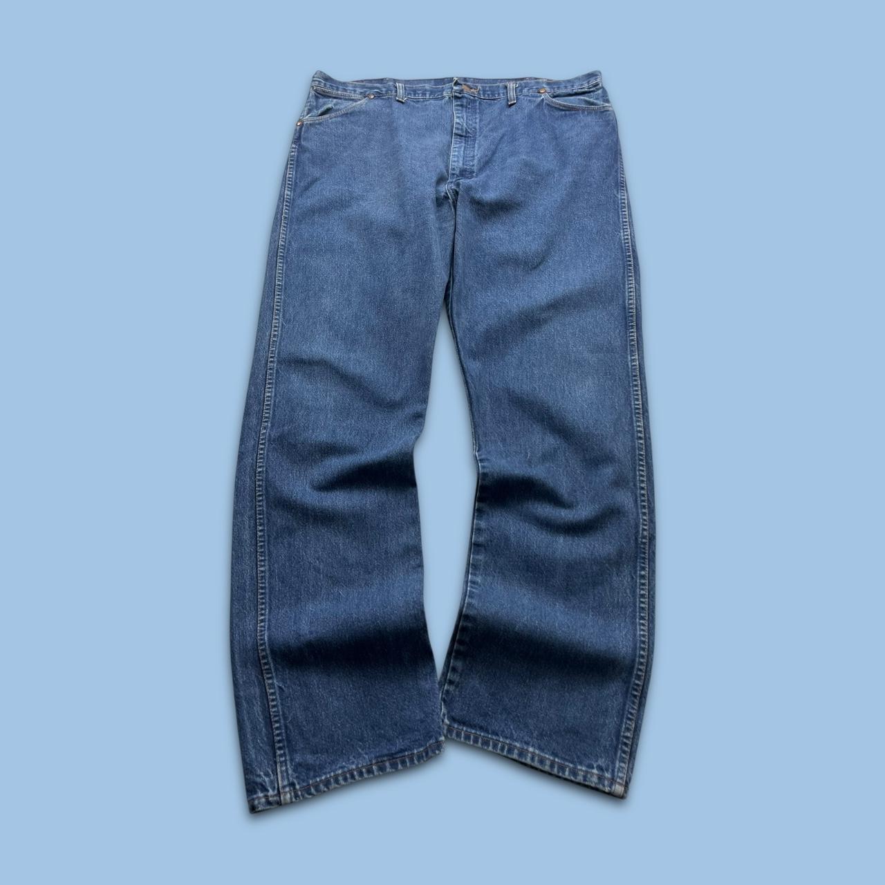 VINTAGE Y2K WRANGLER STRAIGHT LEG JEANS BLUE