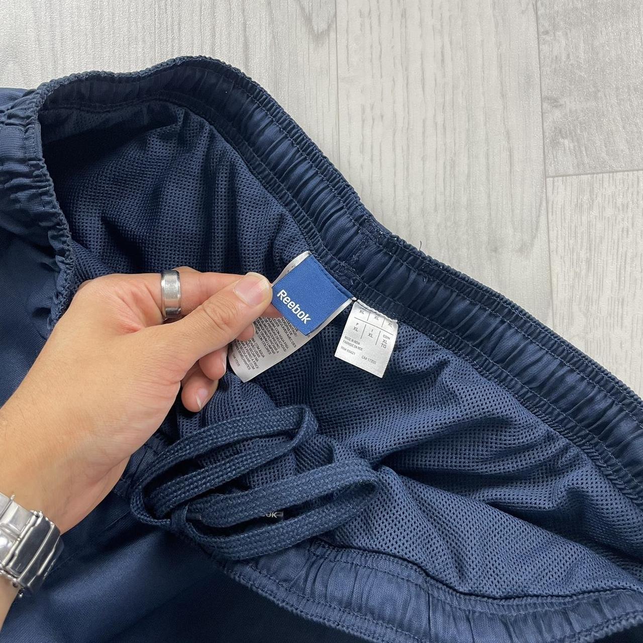VINTAGE 00s REEBOK BAGGY TRACKSUIT BOTTOMS NAVY (XL)