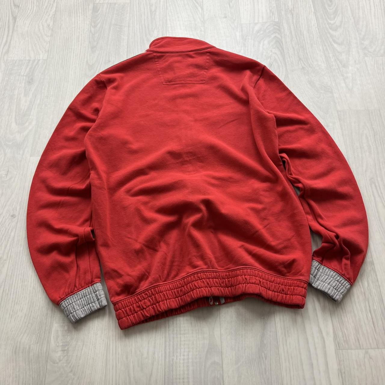 VINTAGE Y2K CHAMPION GRAPHIC ZIP SWEATSHIRT RED