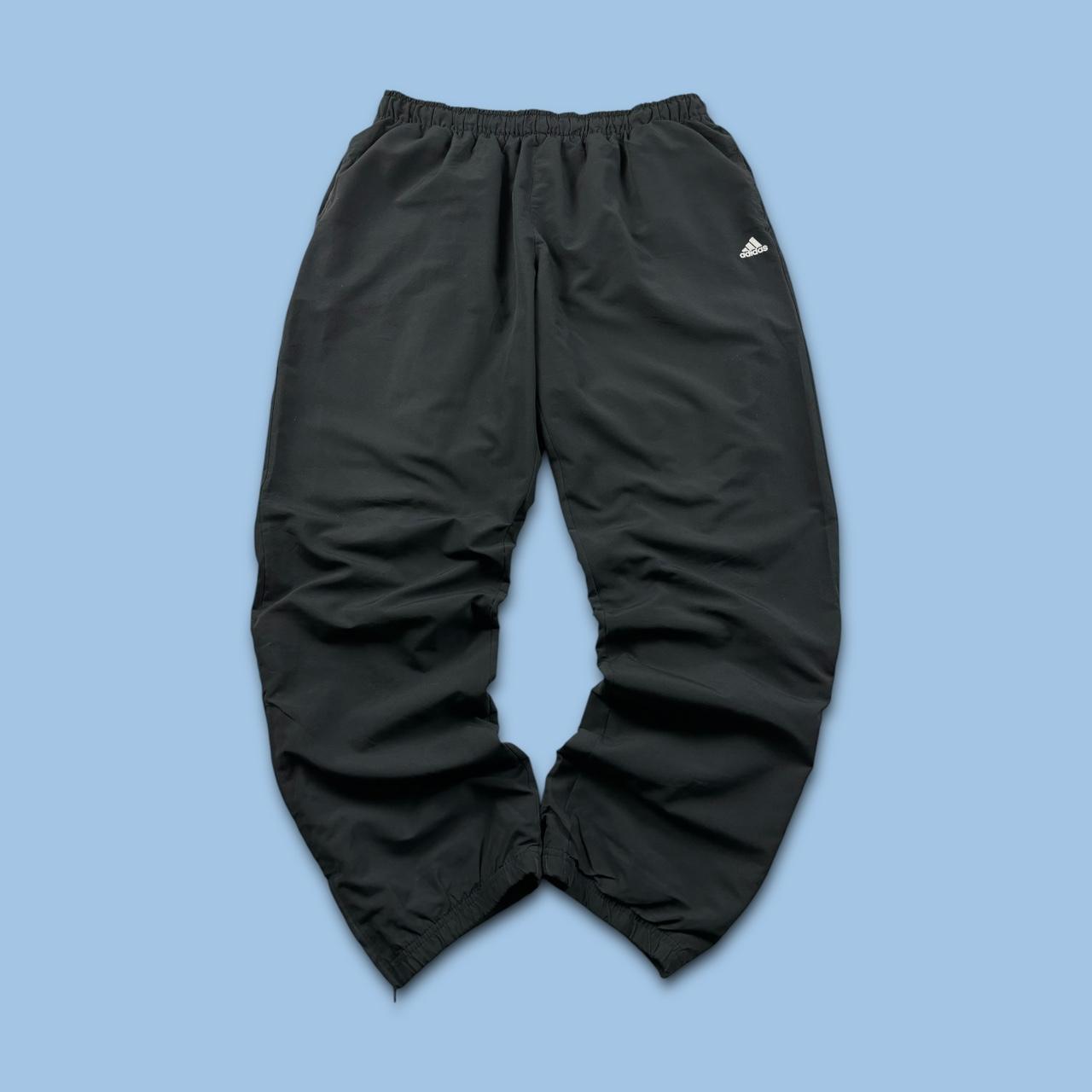 ADIDAS BAGGY TRACKSUIT BOTTOMS BLACK