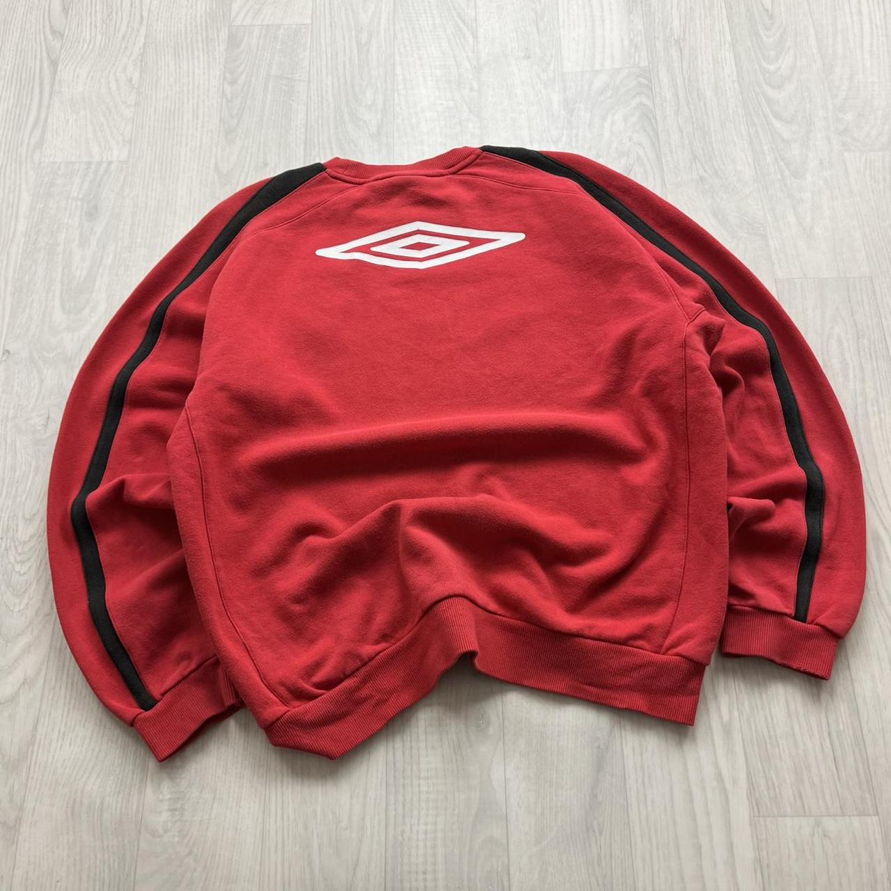 VINTAGE Y2K UMBRO SWEATSHIRT RED BLACK