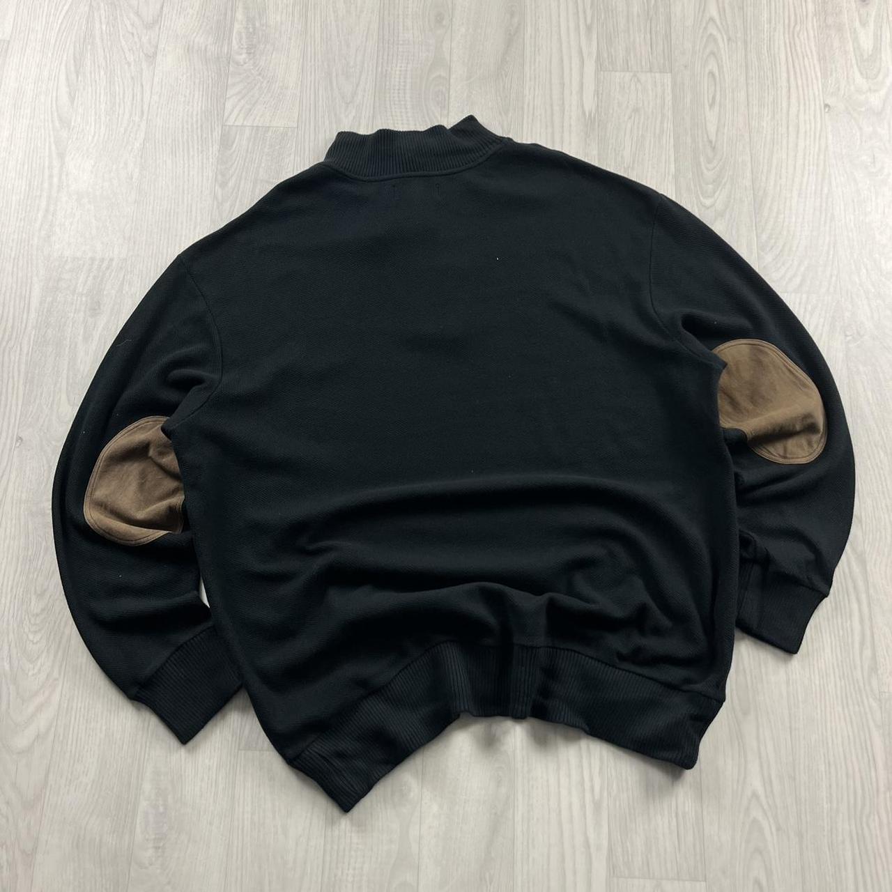 VINTAGE Y2K POLO RALPH LAUREN QUARTER ZIP KNITTED JUMPER BLACK