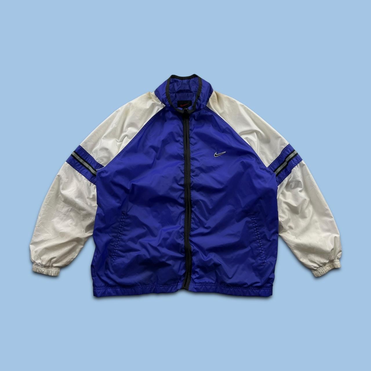 VINTAGE NIKE LIGHTWEIGHT WIND BREAKER JACKET PURPLE WHITE