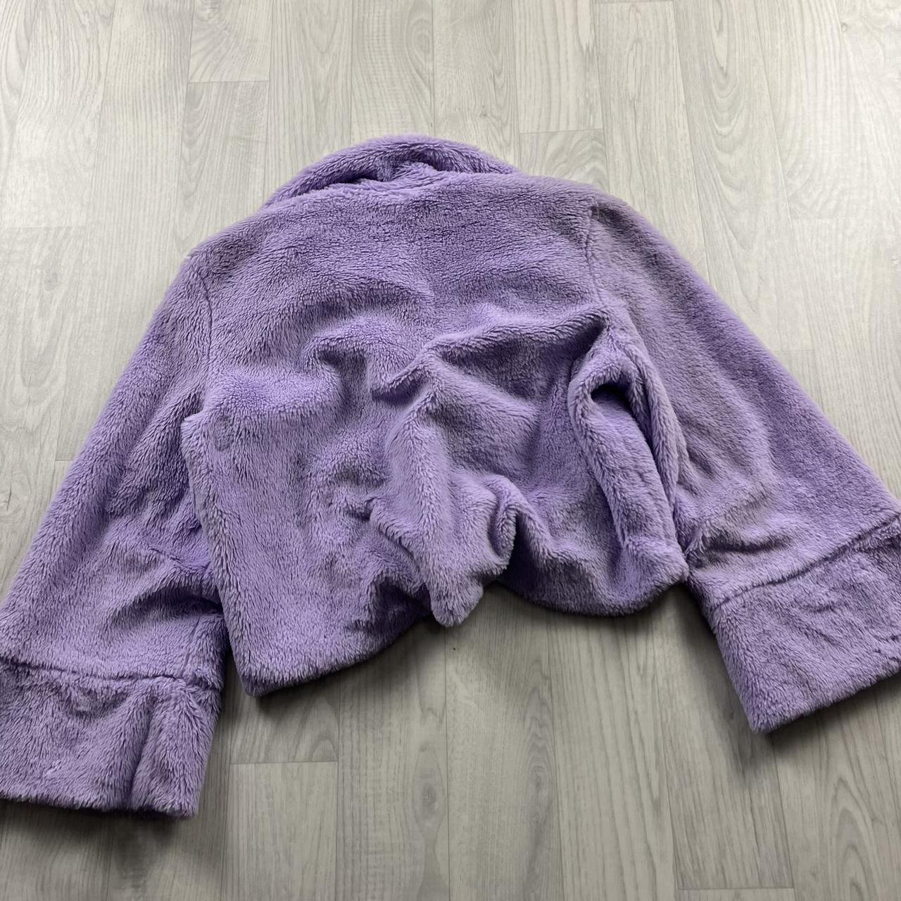 VINTAGE Y2K FAUX FUR JACKET LILAC PURPLE