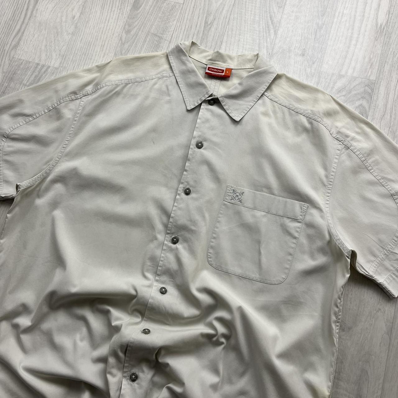 VINTAGE Y2K OXBOW SHORT SLEEVE SHIRT CREAM