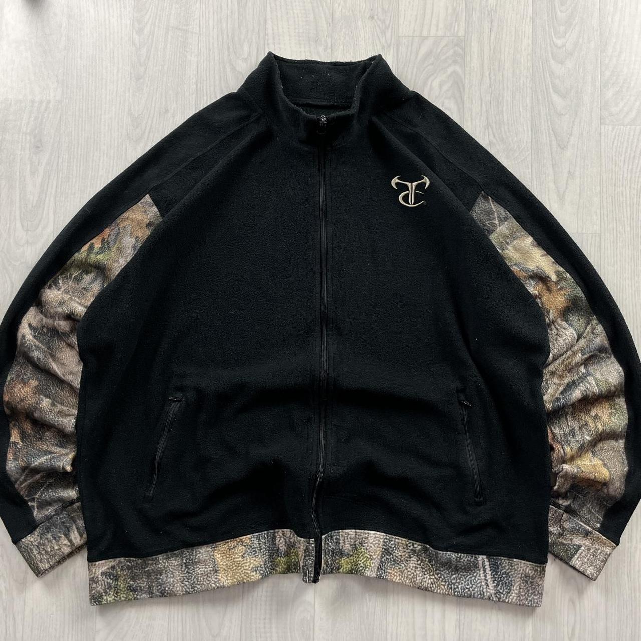 VINTAGE REALTREE ZIP UP FLEECE CAMO BLACK
