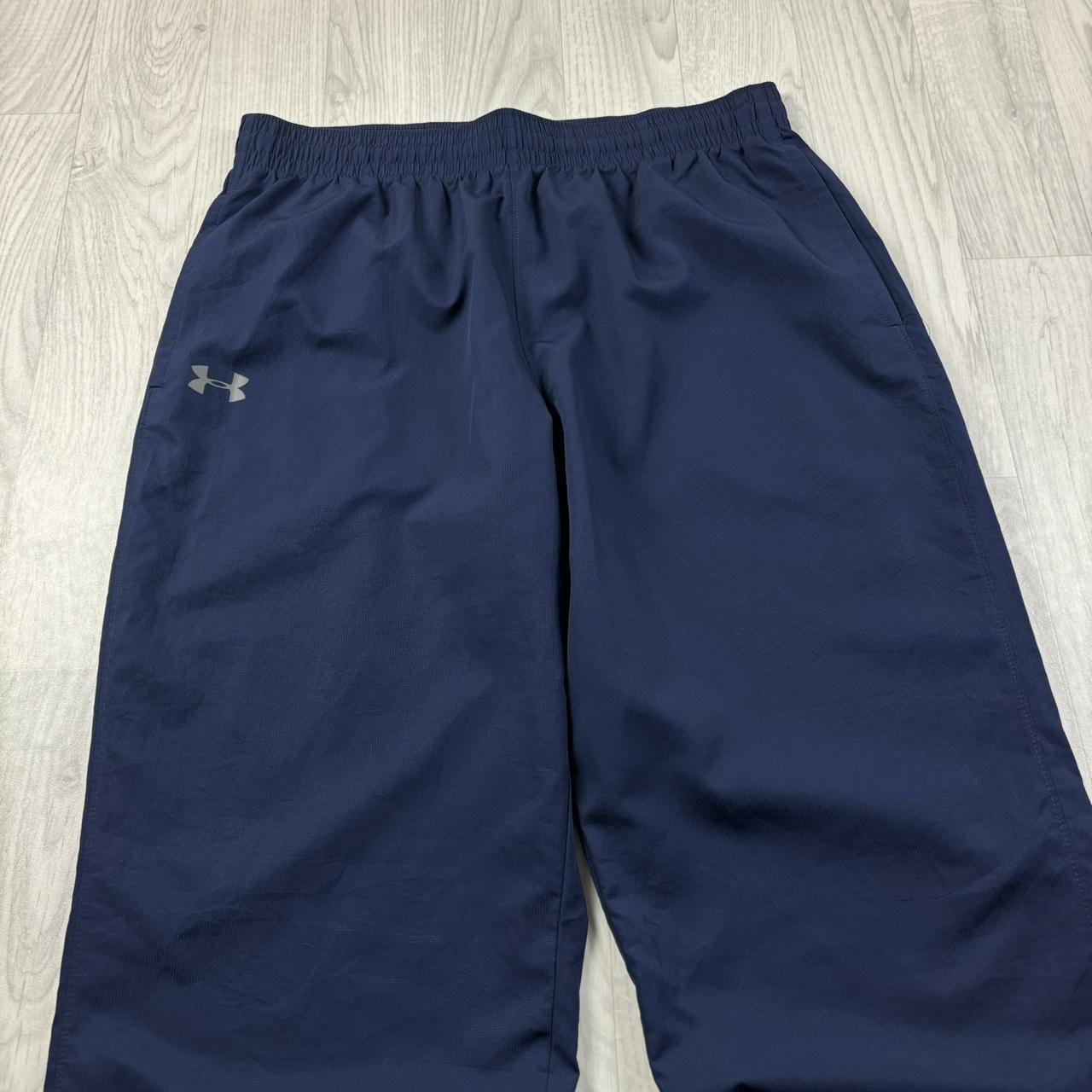 VINTAGE Y2K UNDER ARMOUR WIDE LEG BAGGY TRACKSUIT BOTTOMS NAVY