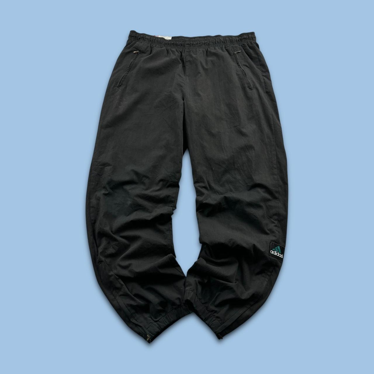 VINTAGE Y2K ADIDAS EQUIPMENT BAGGY TRACKSUIT BOTTOMS BLACK
