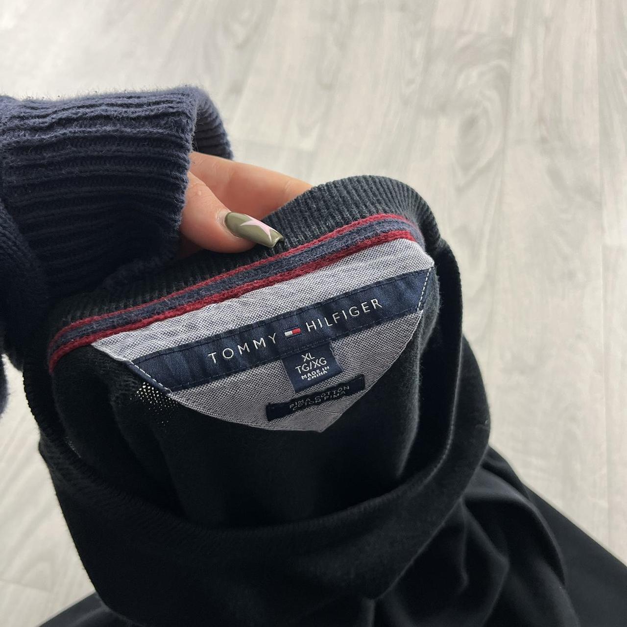 VINTAGE Y2K TOMMY HILFIGER KNITTED JUMPER BLACK