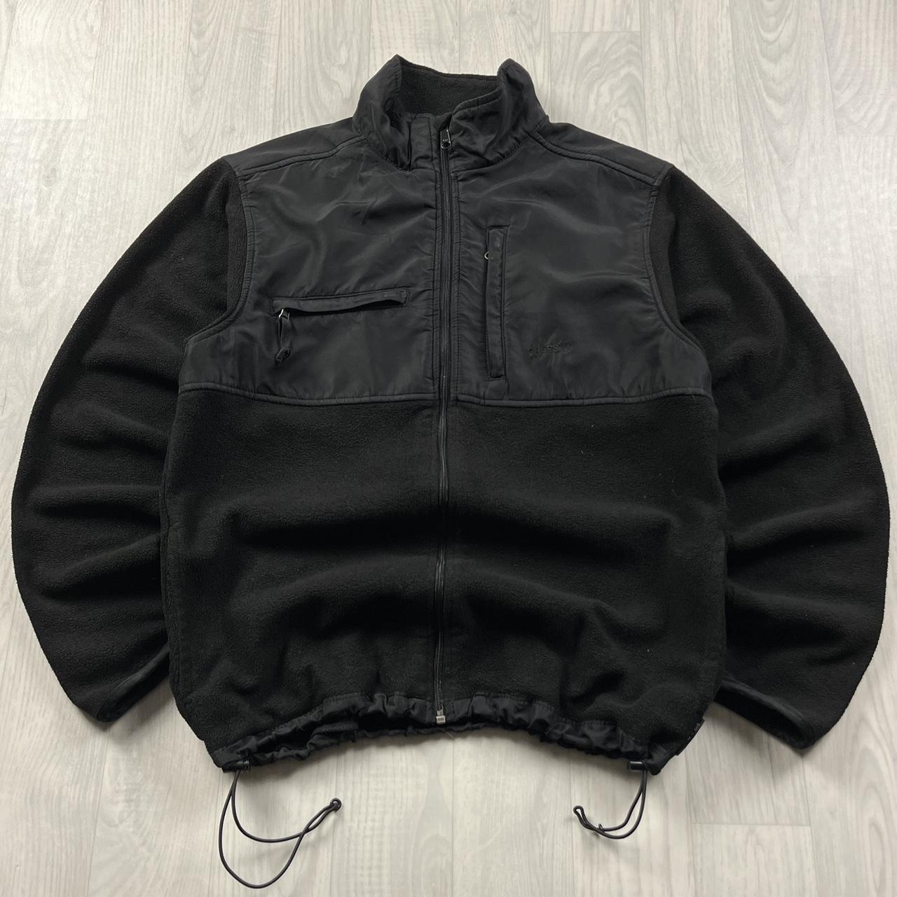 VINTAGE Y2K CHAPS ZIP UP TECHNICAL FLEECE BLACK