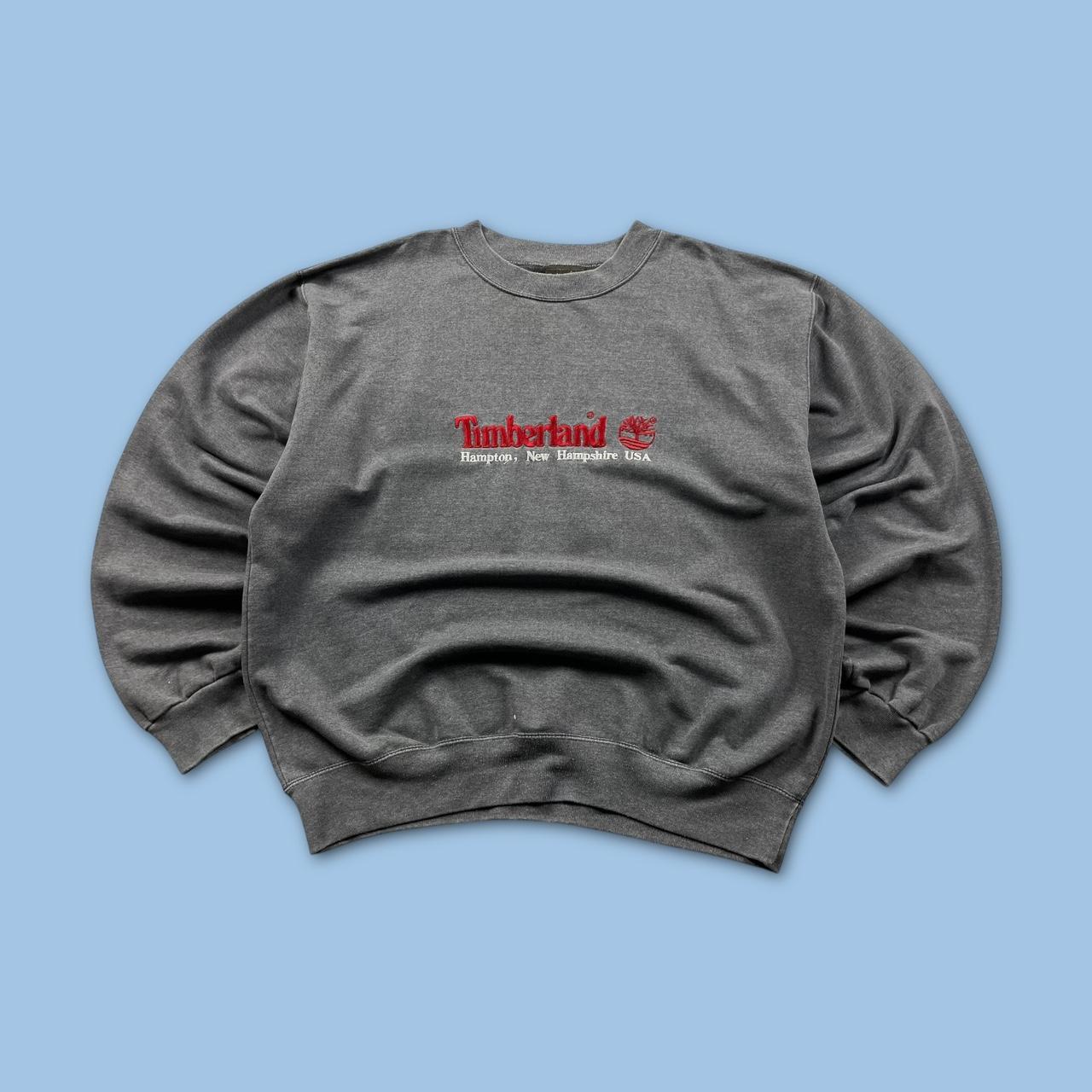 VINTAGE Y2K TIMBERLAND SPELL OUT SWEATSHIRT GREY