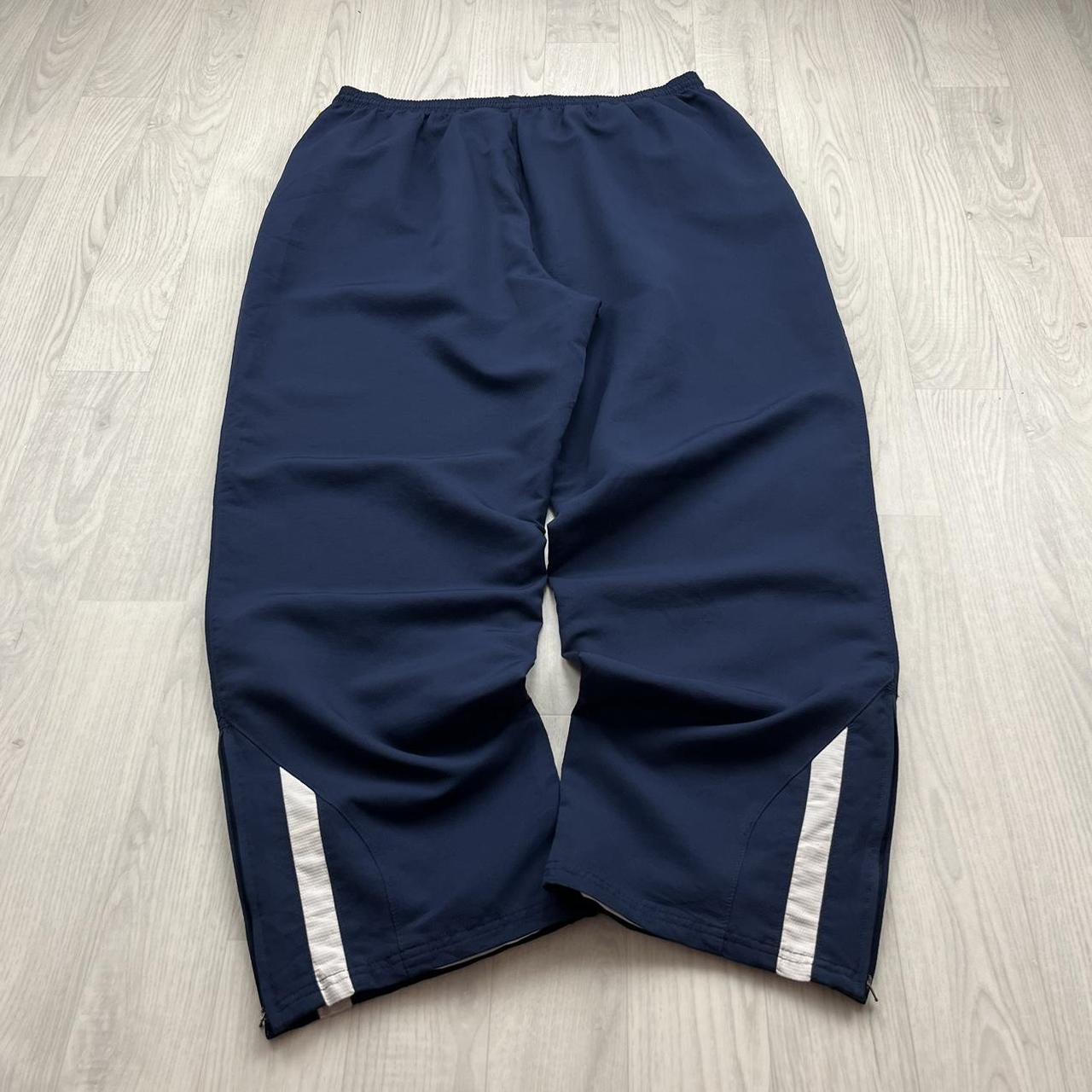 VINTAGE Y2K RUSSELL ATHLETIC BAGGY WIDE LEG TRACKSUIT BOTTOMS NAVY