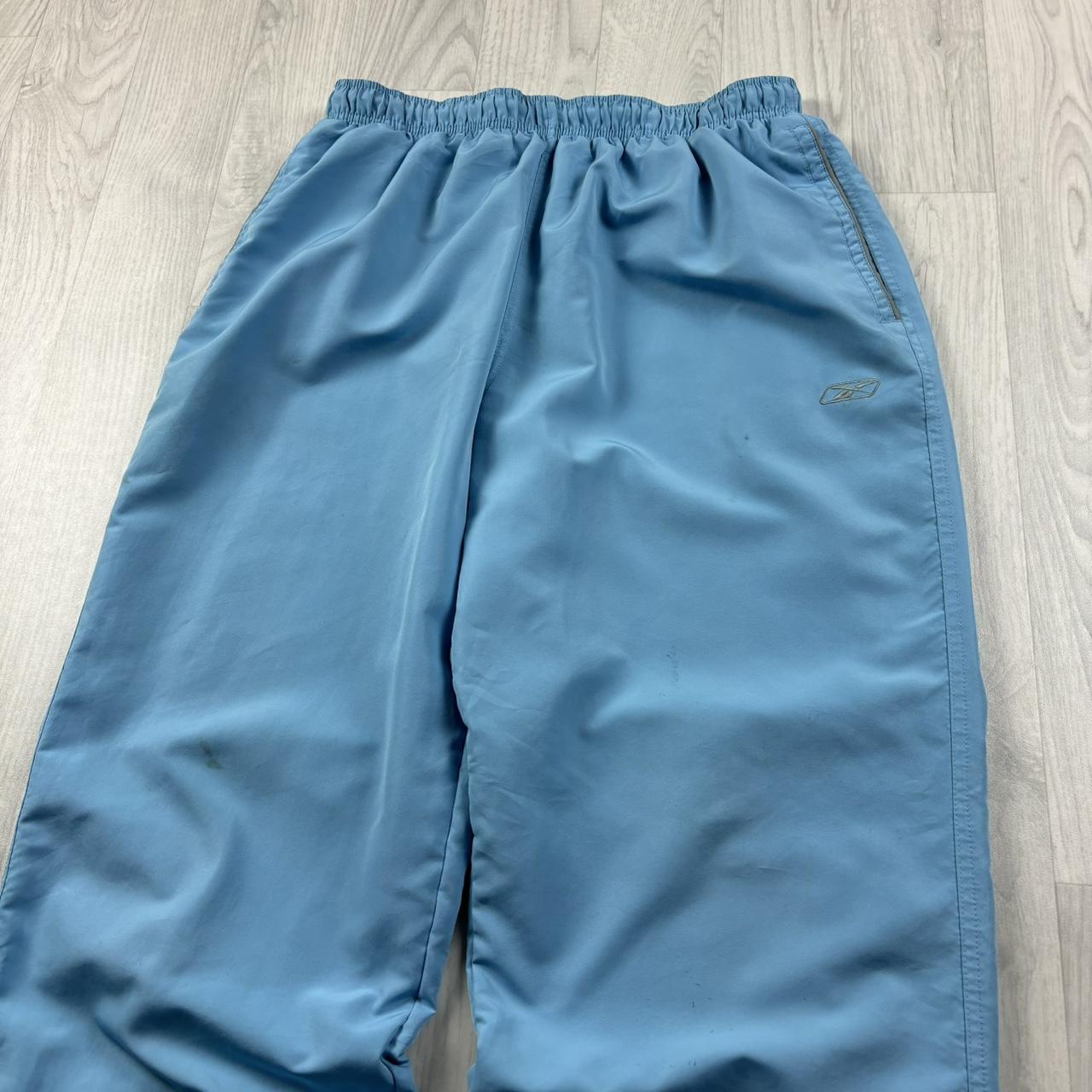 VINTAGE Y2K REEBOK BAGGY TRACKSUIT BOTTOMS BABY BLUE